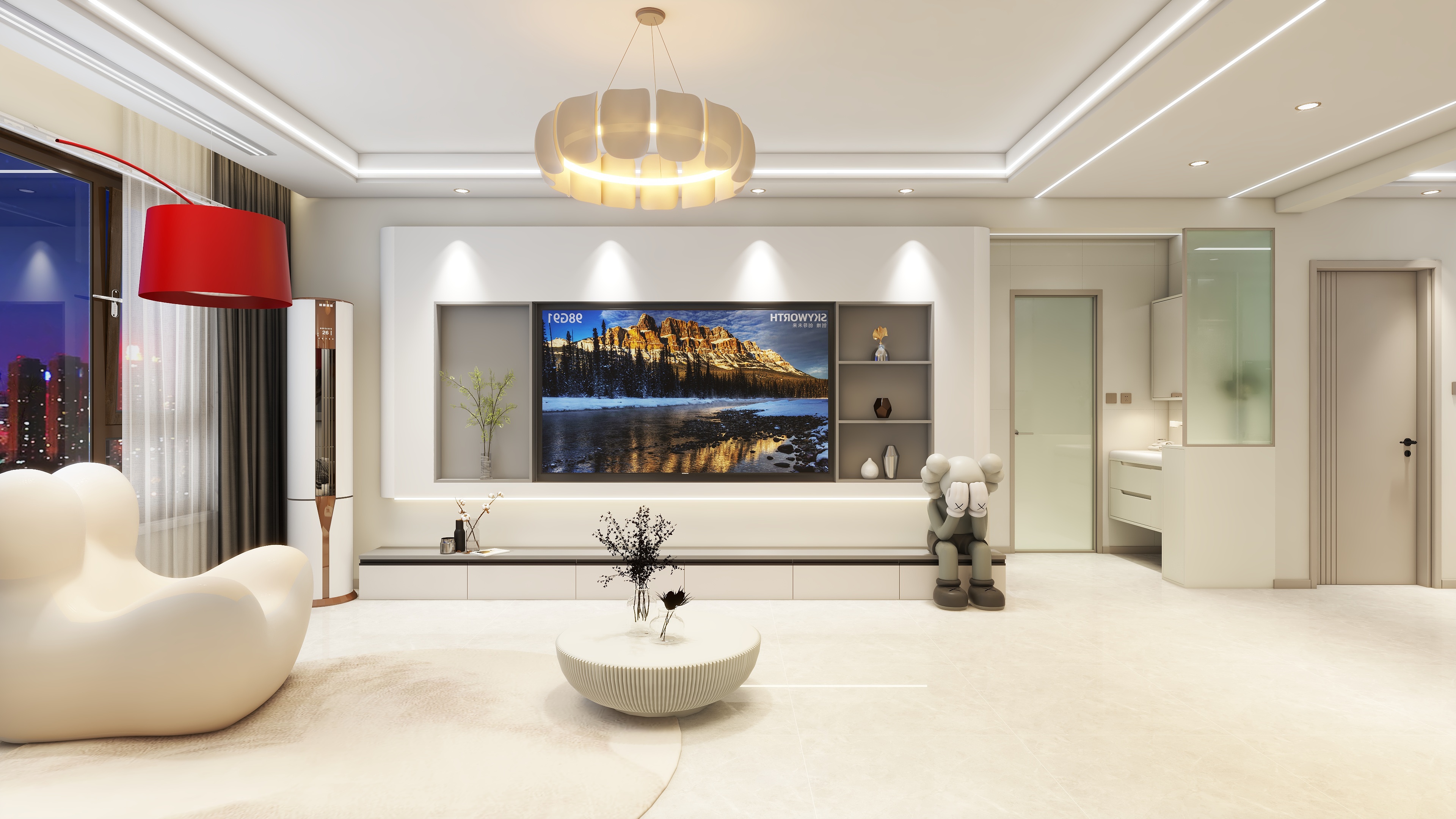 孔祥会- 汇宏 II 悦澜湾95平奶油风设计方案 -装修设计方案