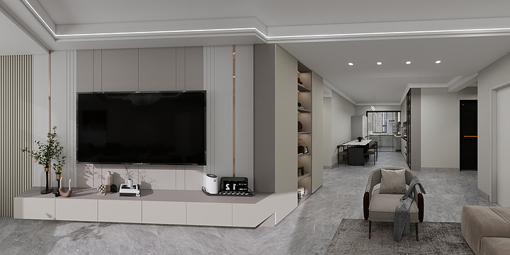 张亚琴设计-红星天铂2期16栋  现代简约-装修设计方案