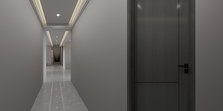 全案设计度然-新港雅苑A区-黑白-装修设计方案