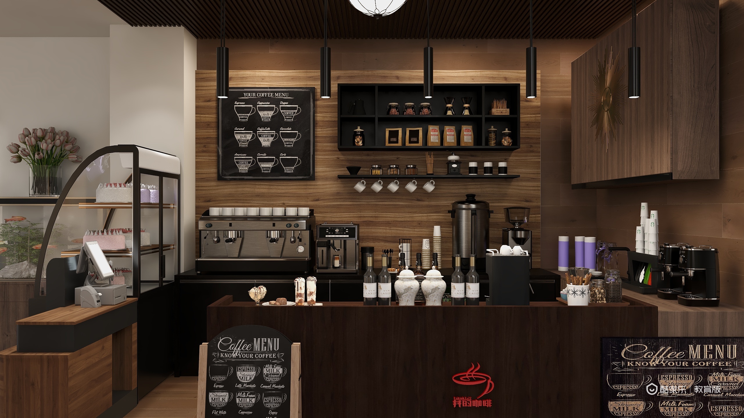 夏哈热扎提-中古风咖啡厅设计-装修设计方案