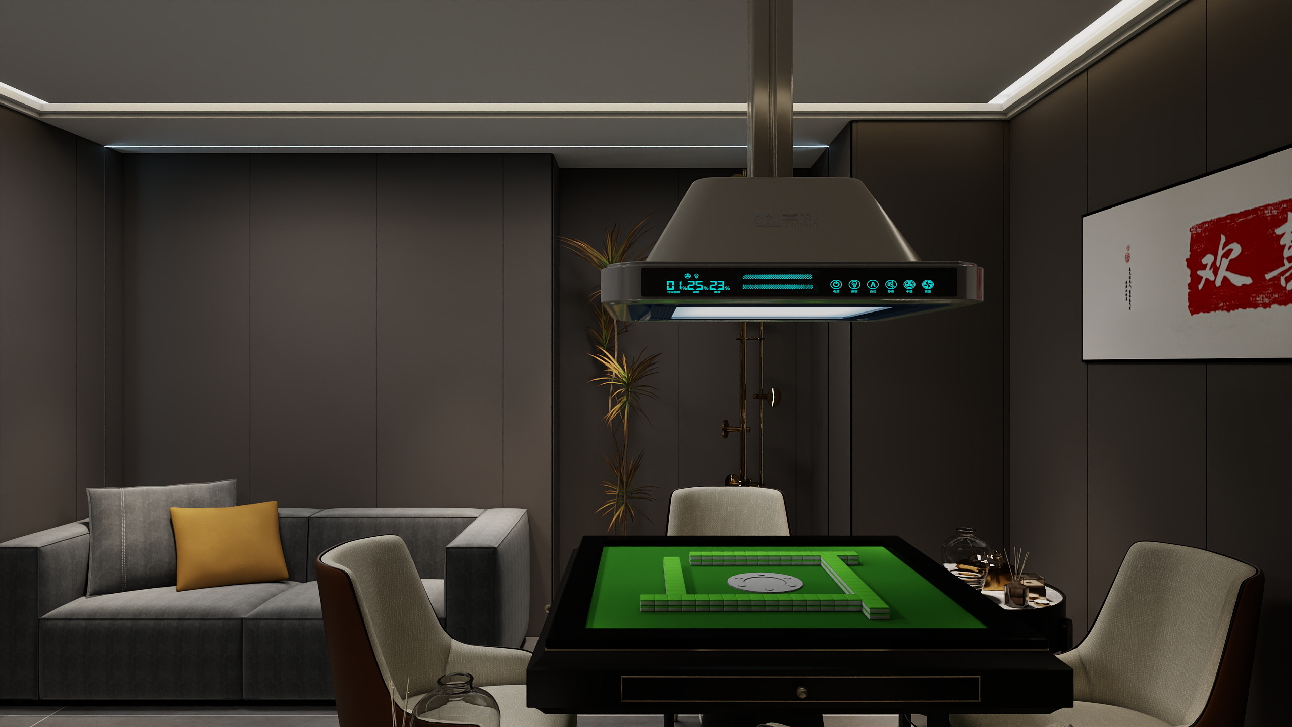 设计师玉京子-台球棋牌二层包厢二装修效果图第1张