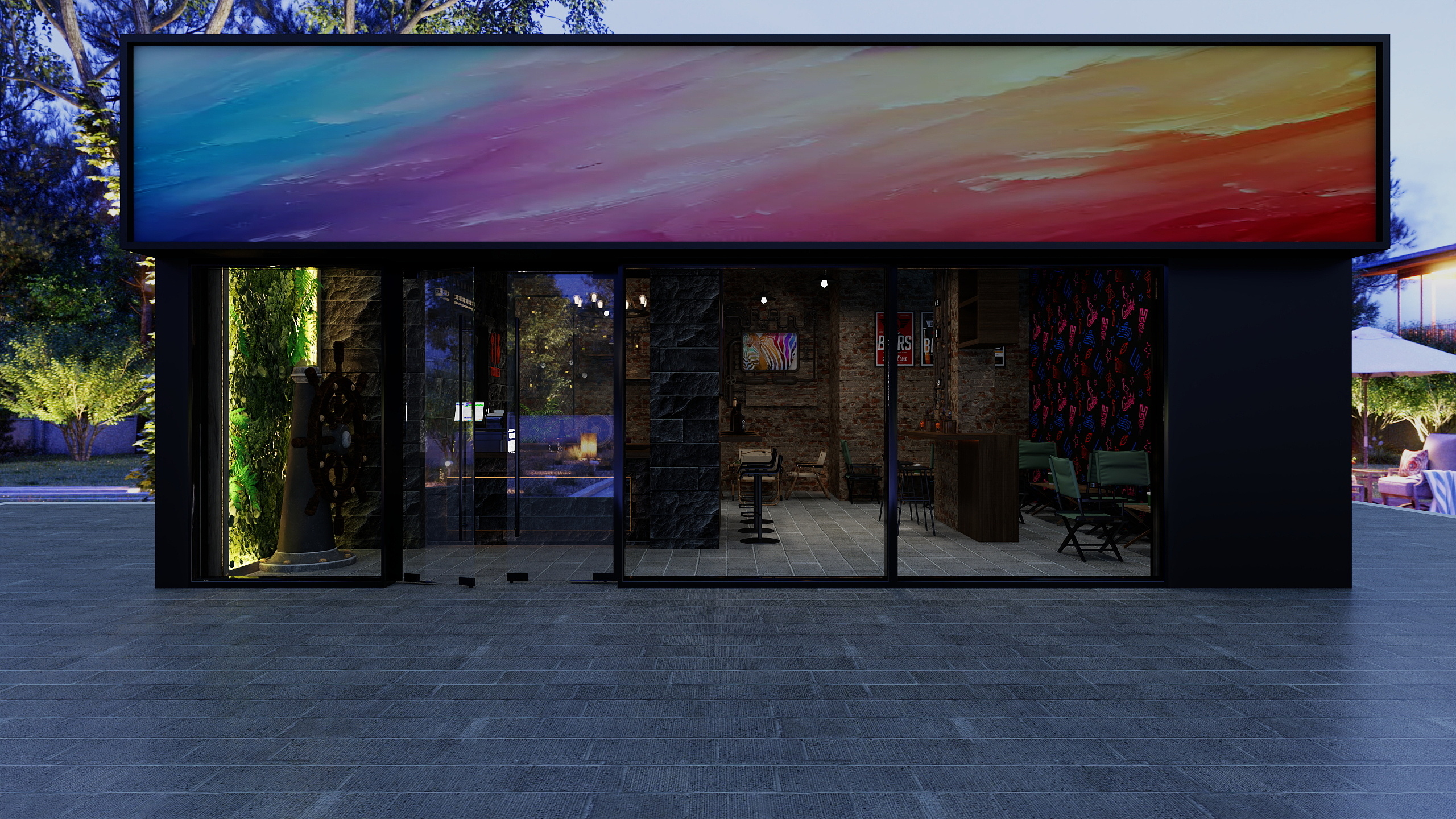 设计师玉京子-小酒馆装修效果图