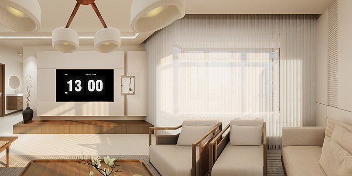 北京京益装饰-华侨城99、100中古风-装修设计方案