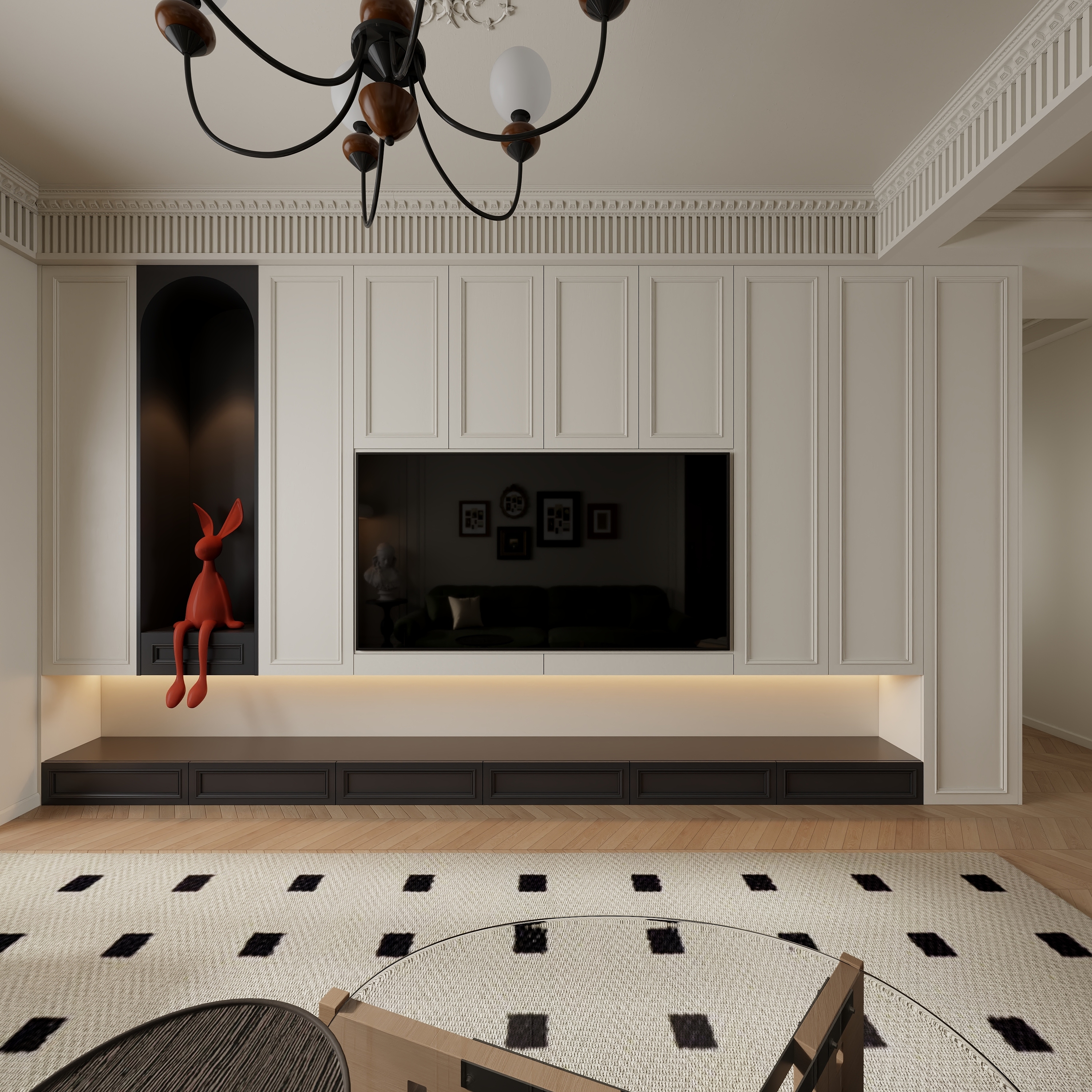 楠乔-法式中古02有主灯精一层厨房装修效果图第3张