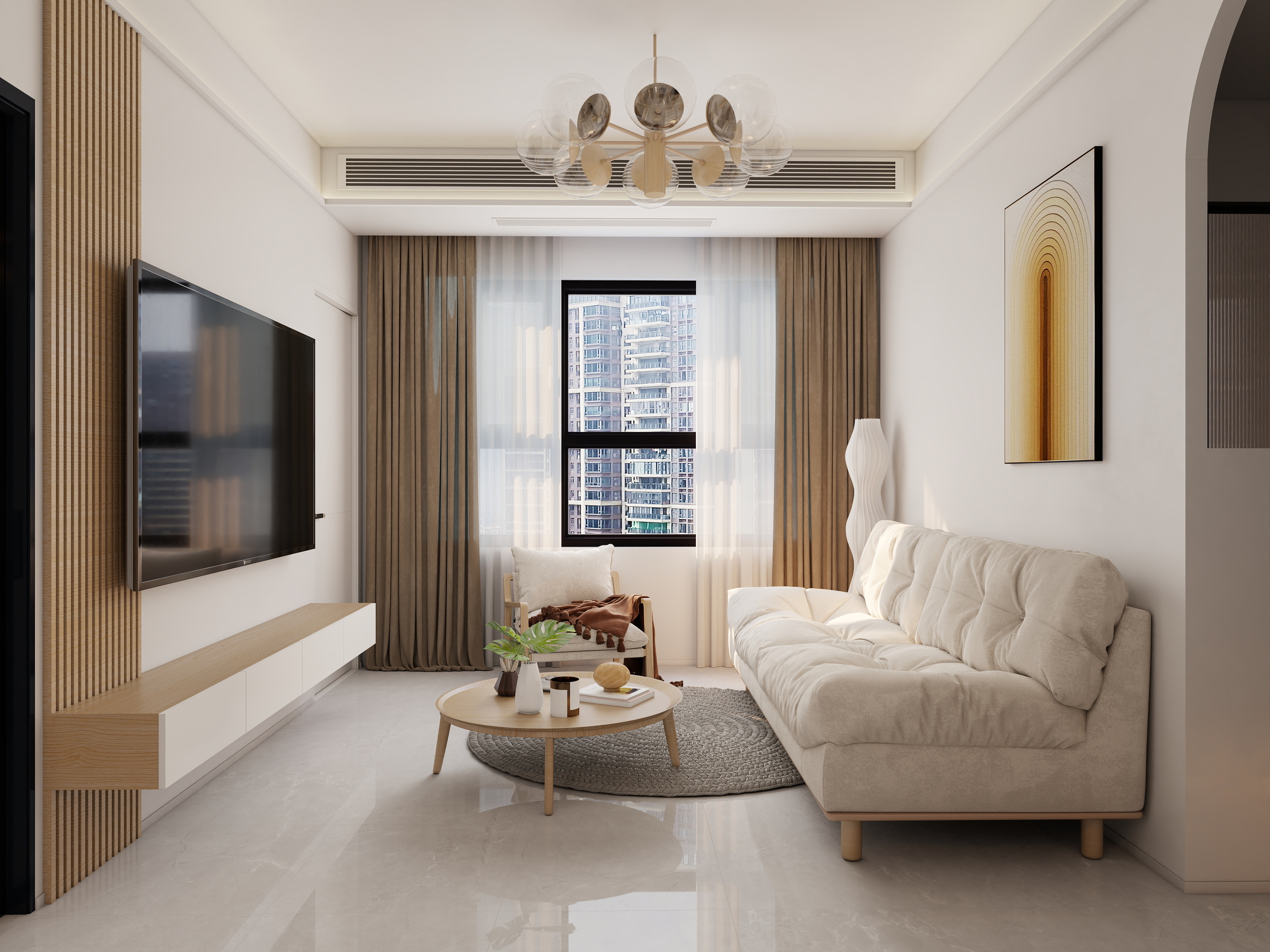 全案设计丨徐月坤-龙湖天序丨现代原木丨70㎡-装修设计方案