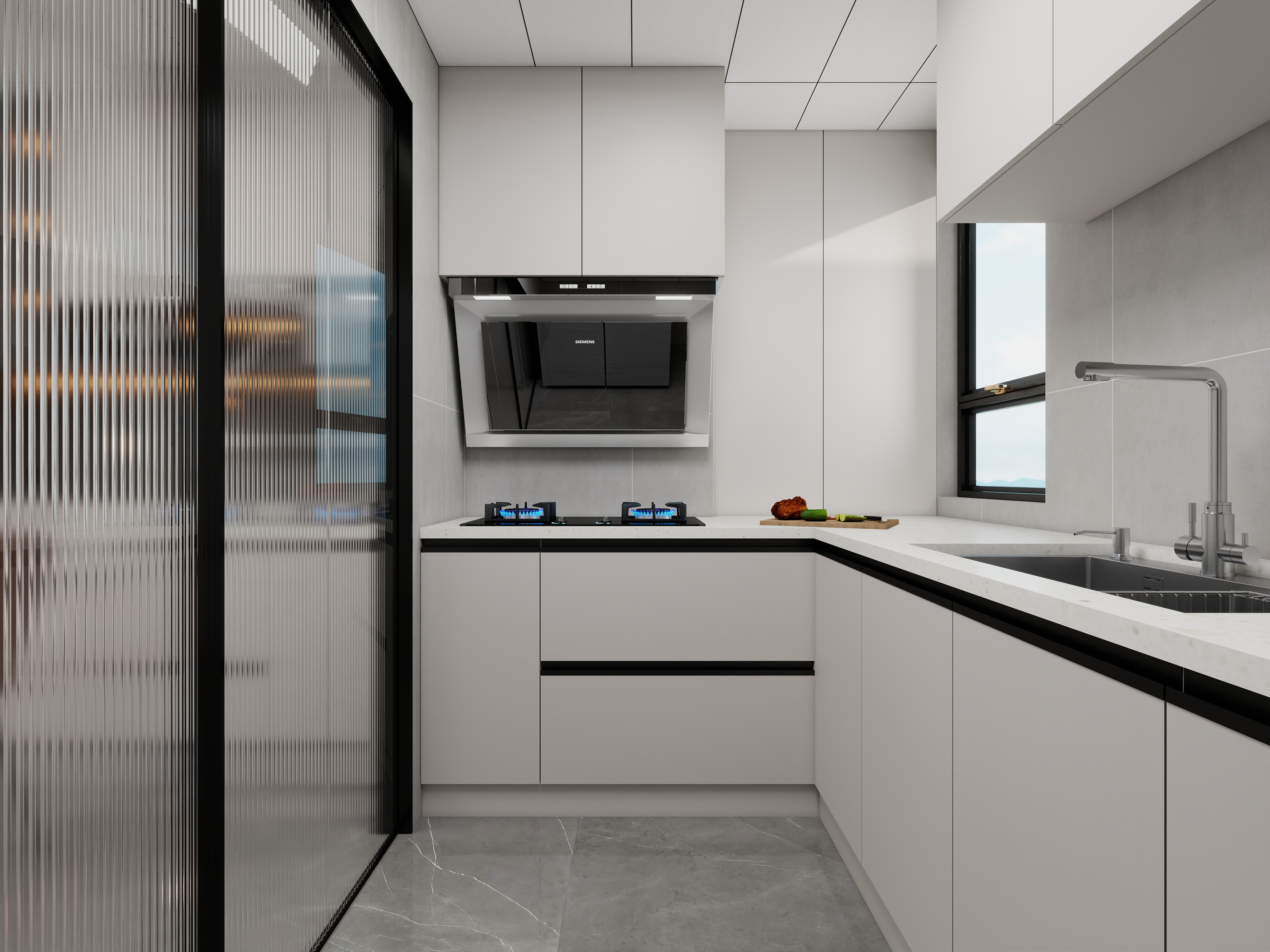 果乐设计-142方现代风格挑空LOFT装修效果图