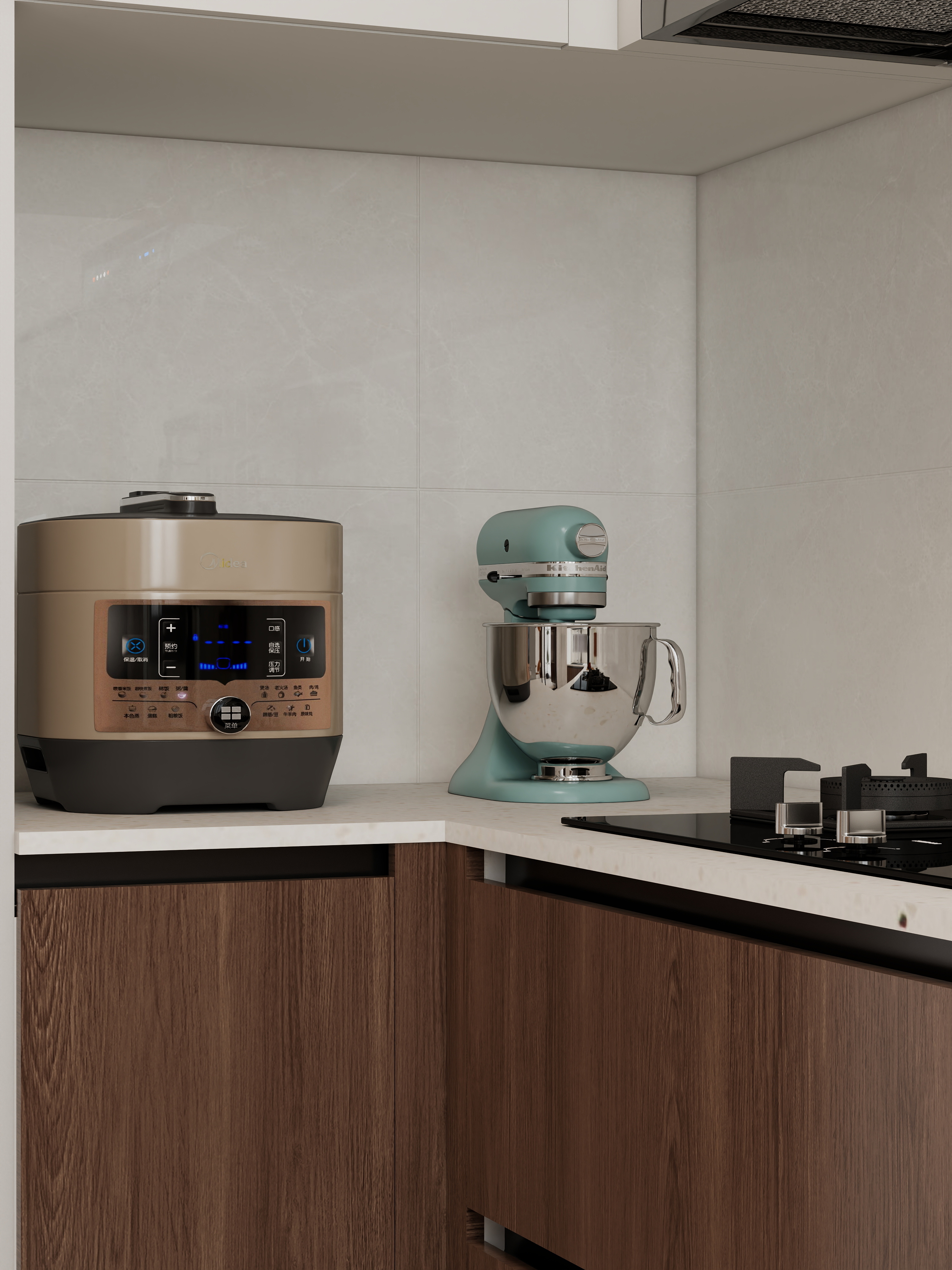 觅境设计工作室-132平米中古风3室装修效果图