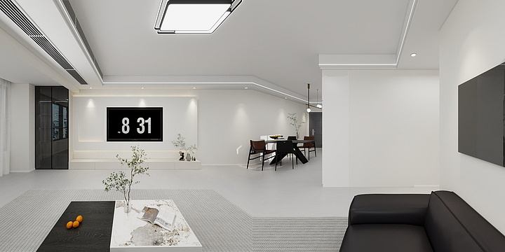 汇伟设计-柏越城效果图-装修设计方案