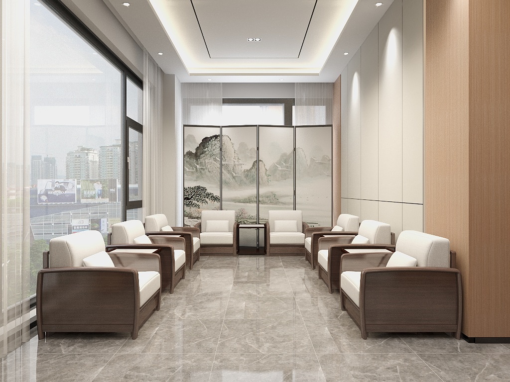 浮丶云空间设计-大亚湾3楼接待室-装修设计方案