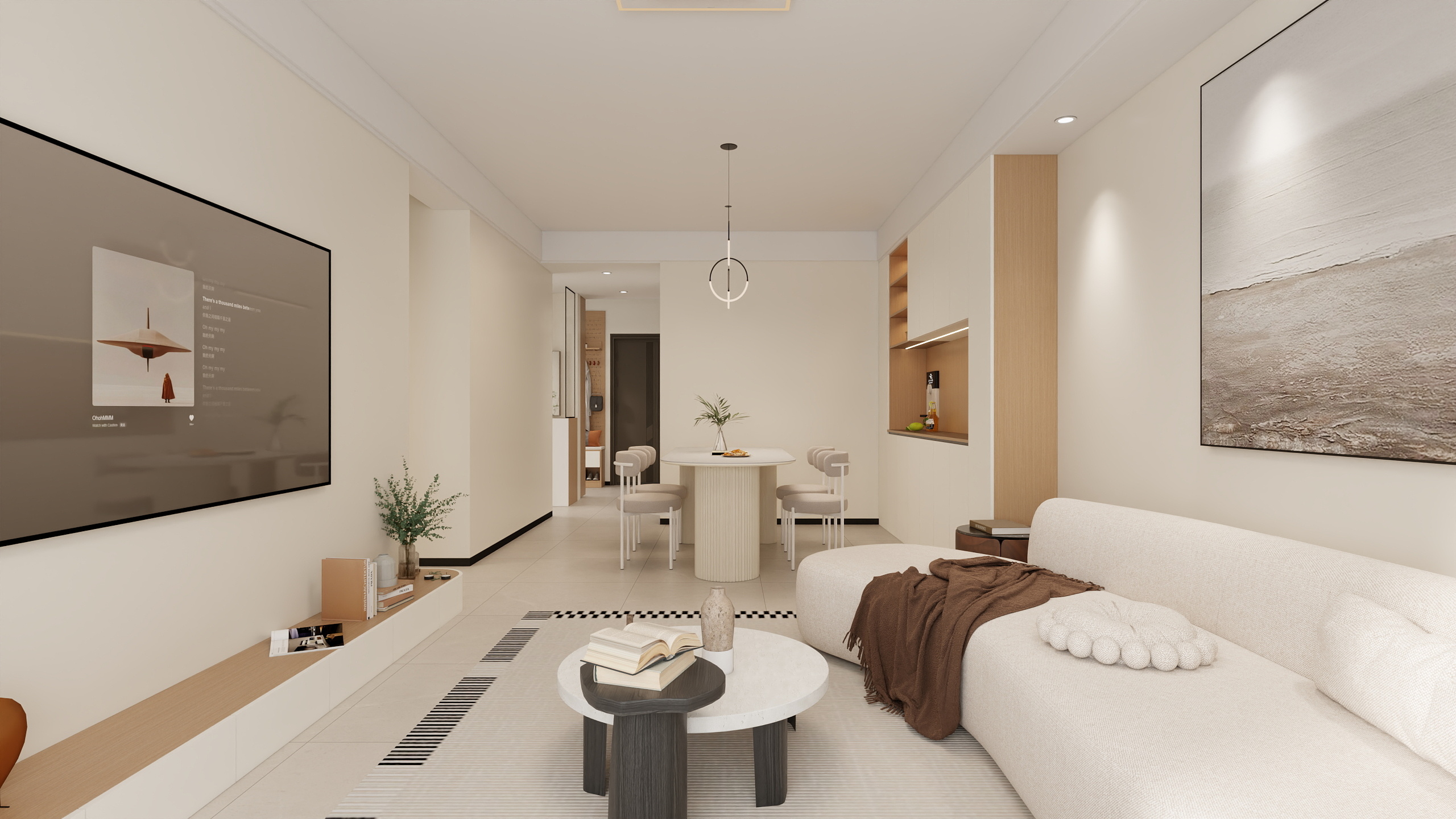 空间设计_自传-三室现代现代奶油风格-装修设计方案