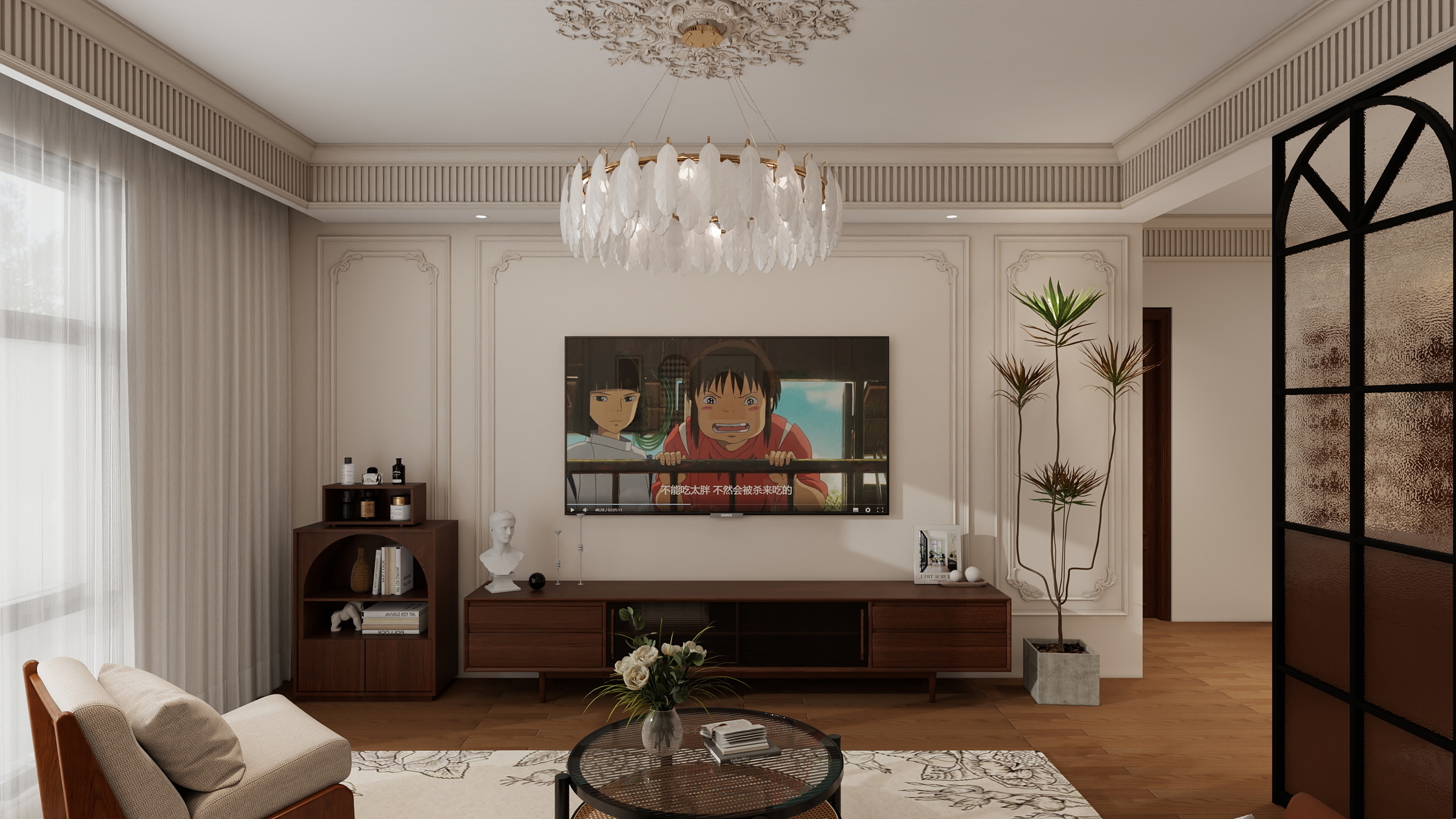 程思龙-2室中古风装修效果图