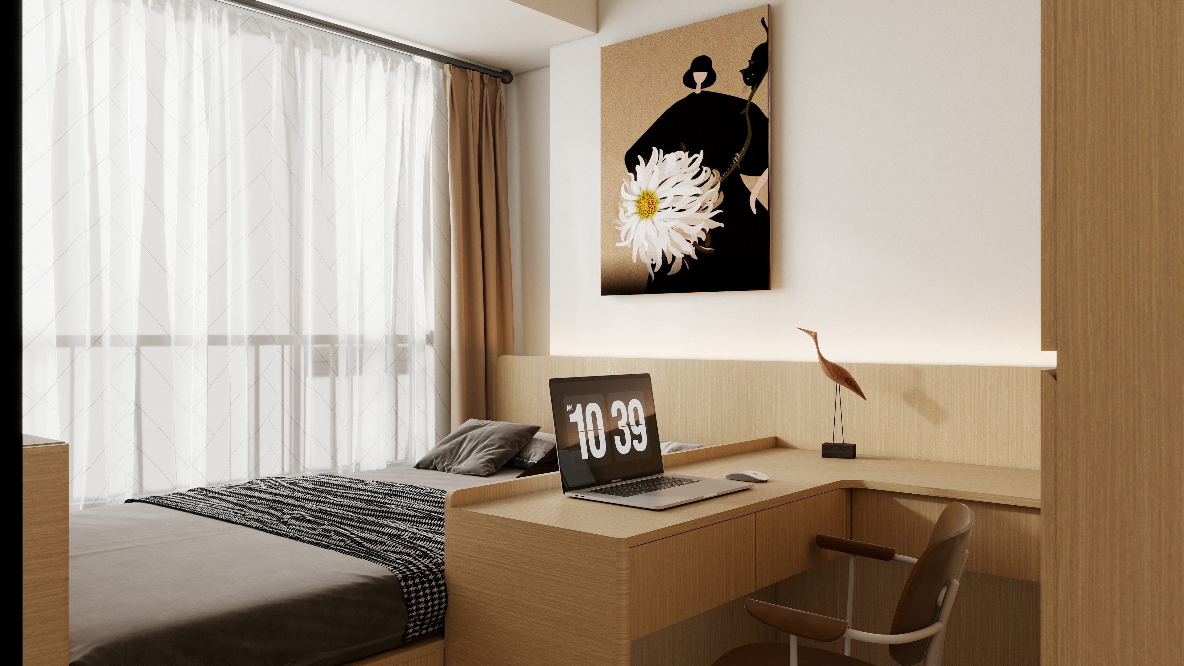 深圳市新大新三棵树小森板-61平两房装修效果图