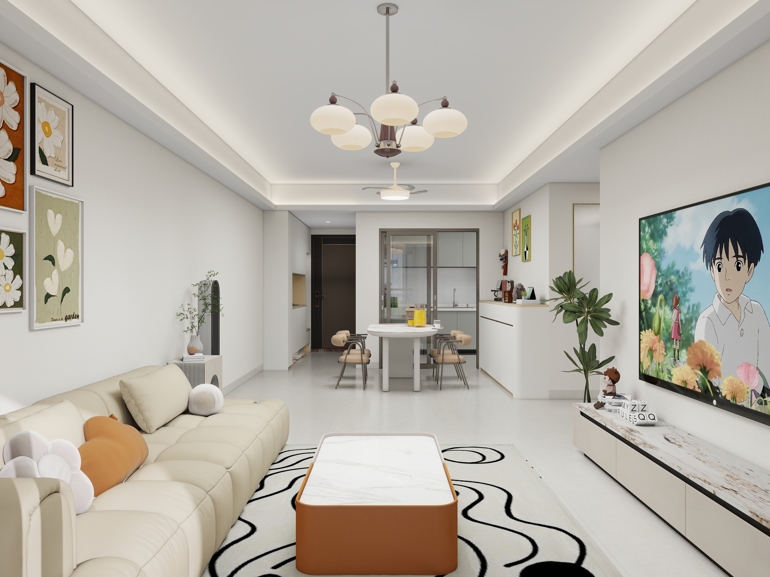 王翠丽-金碧新城简约暖色调109㎡3室（家文）-装修设计方案