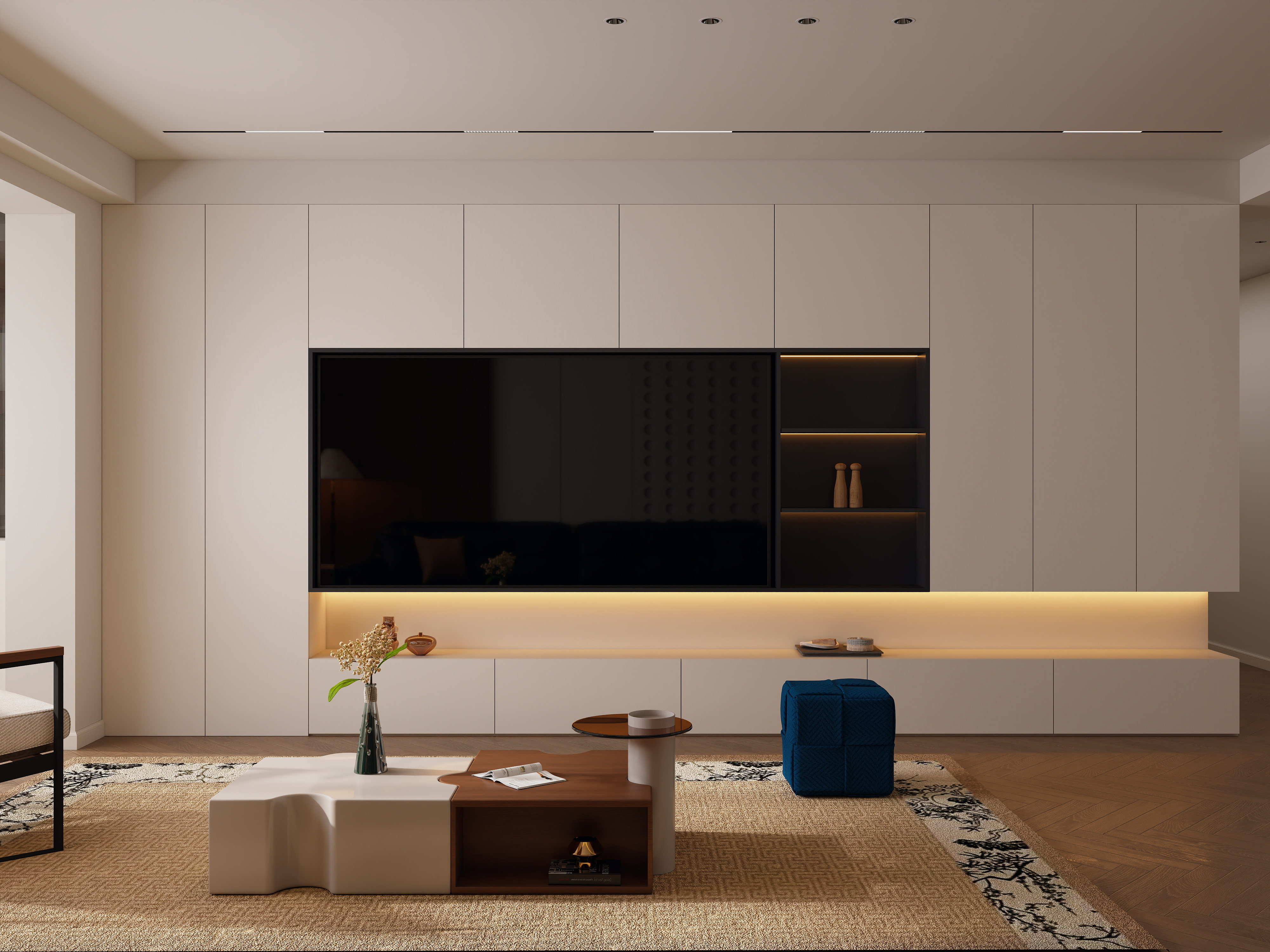 楠乔-中古风08无主灯精装修效果图