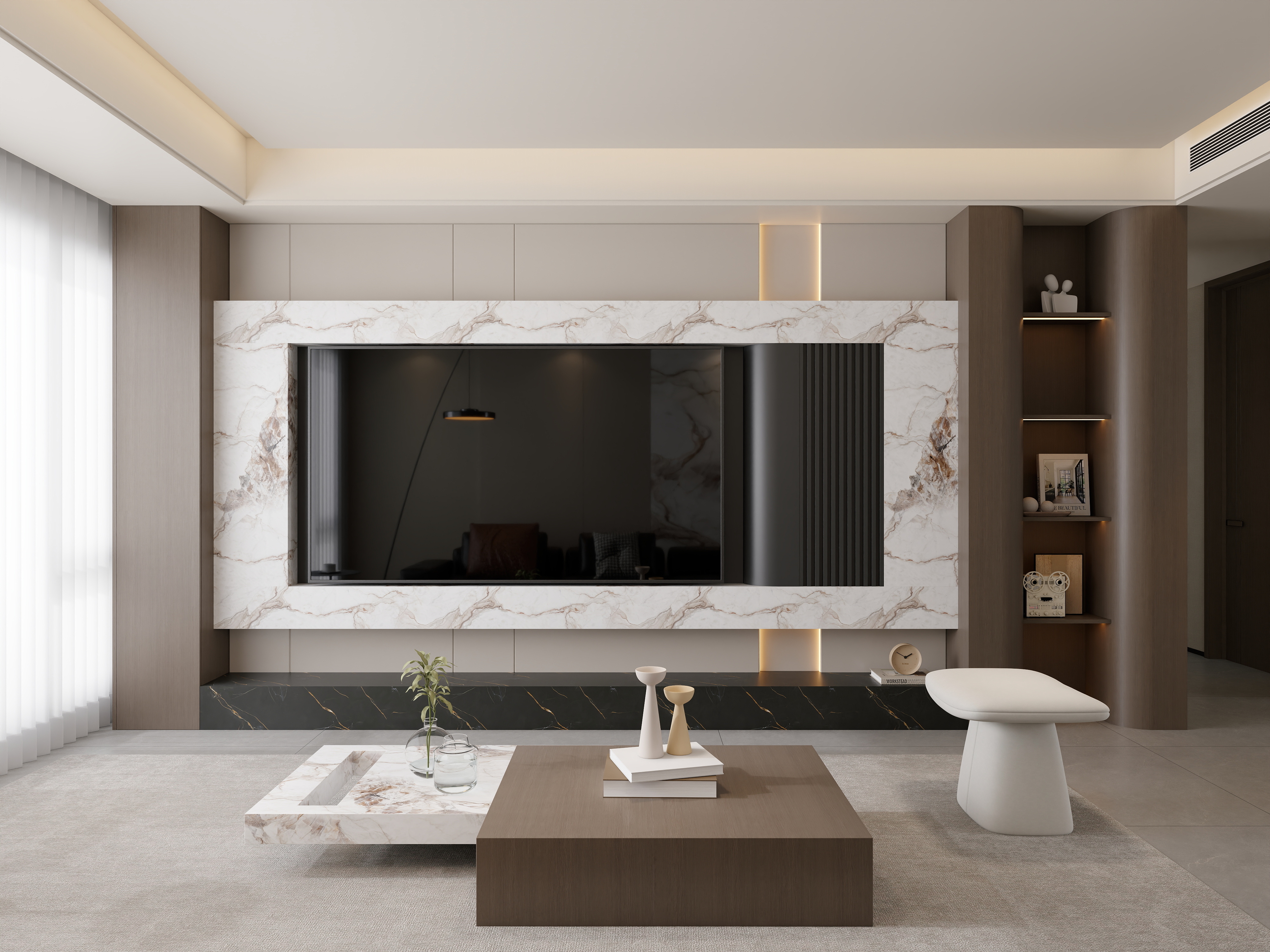 楠乔-现代轻奢05无主灯精-装修设计方案