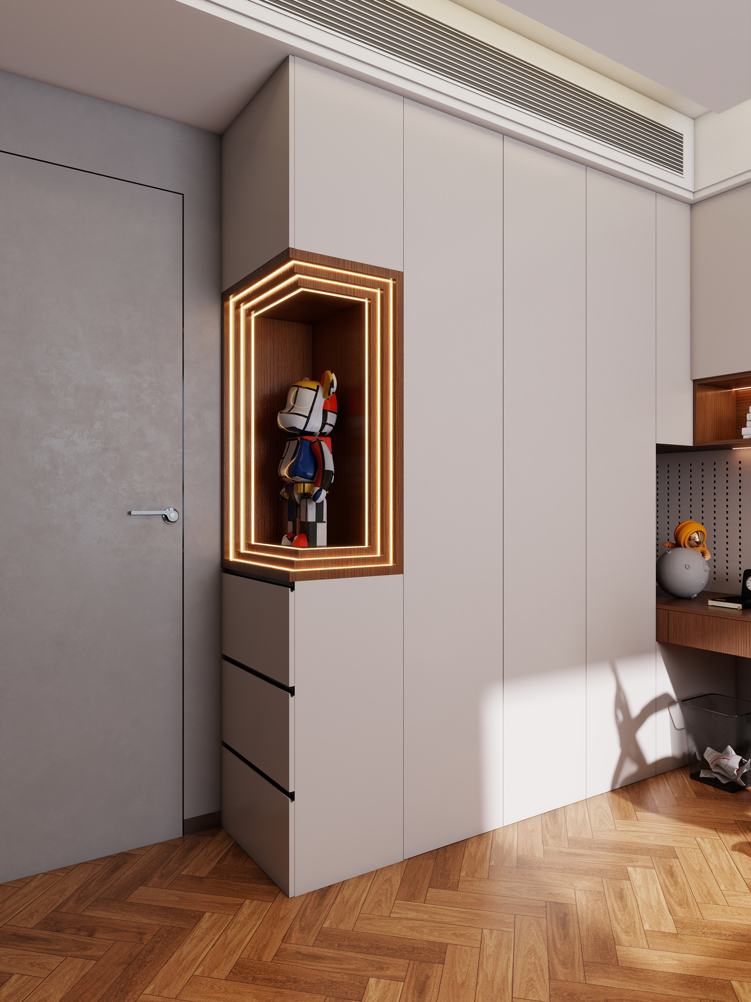 187****3575-榻榻米连书桌衣柜-01-装修设计方案