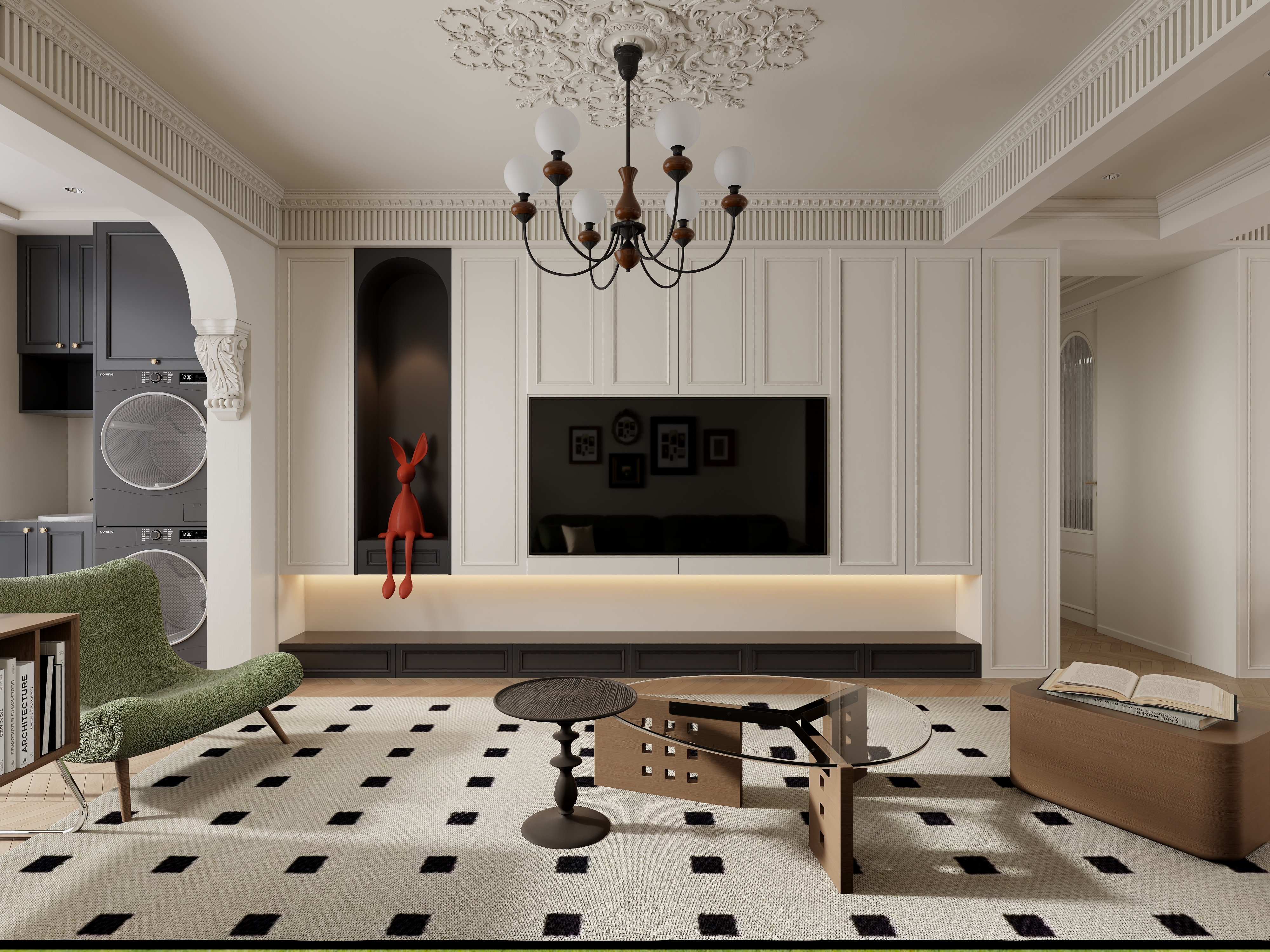 楠乔-法式中古02有主灯精-装修设计方案