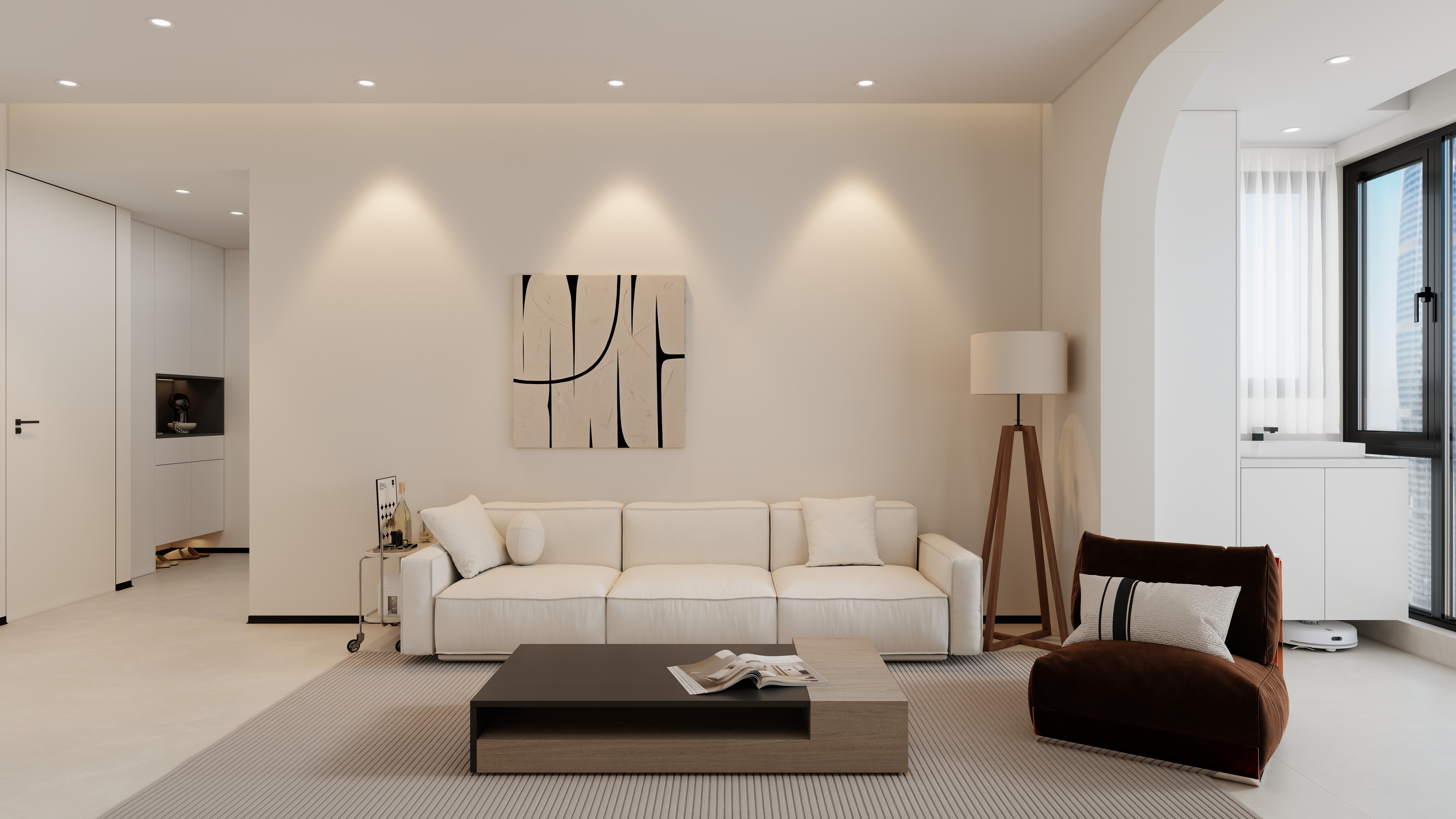 J全屋效果图-负行建筑-现代简约系列全屋定制设计-装修设计方案