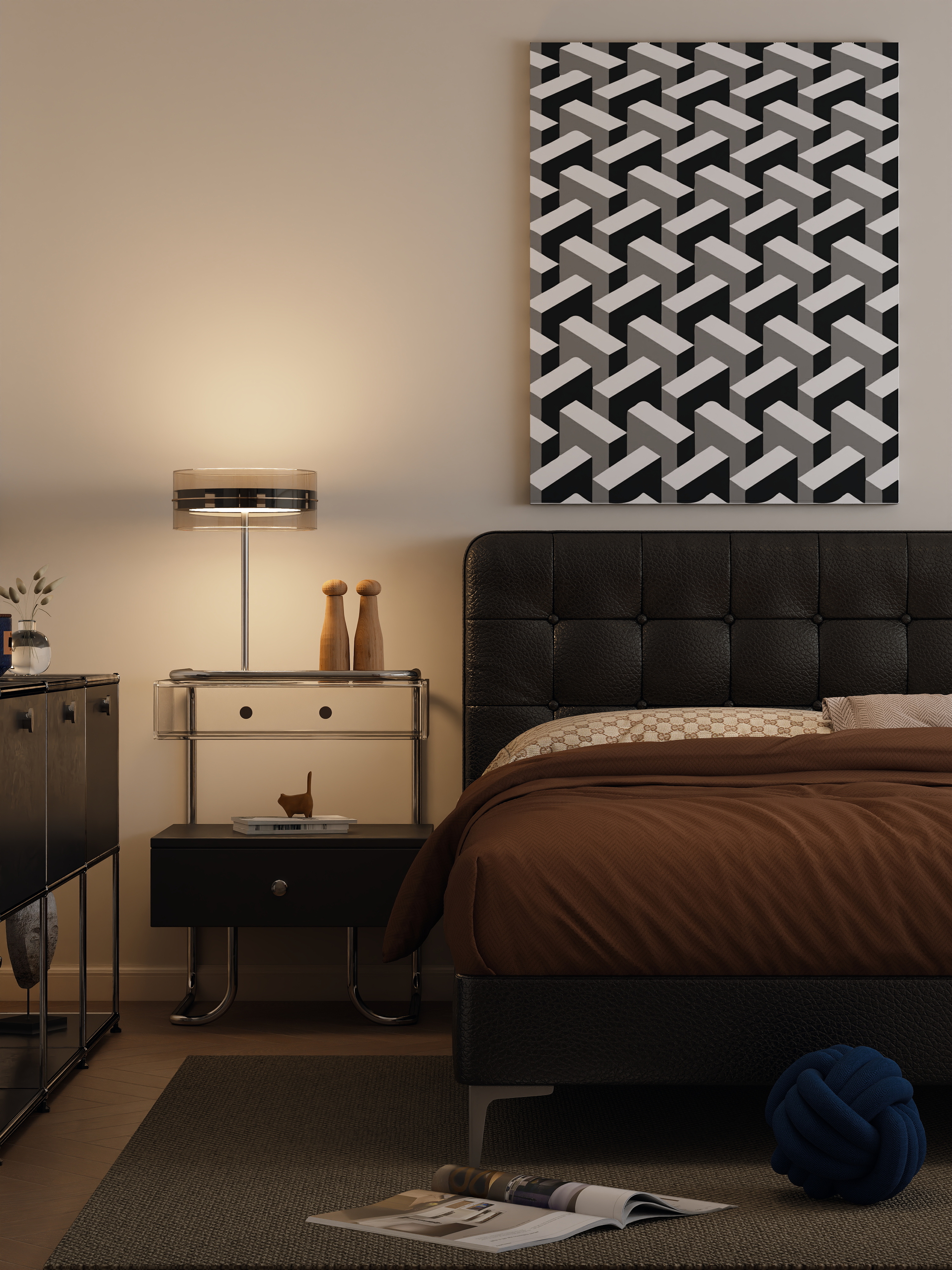 楠乔-中古风08无主灯精装修效果图