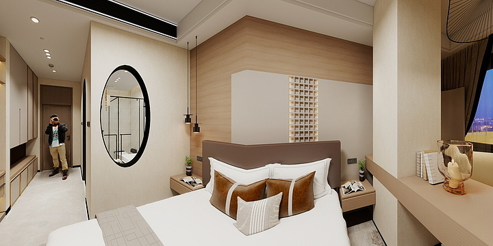 揽月何&middot;Hee&middot;-浙江童总团队（子城公寓式酒店）-装修设计方案