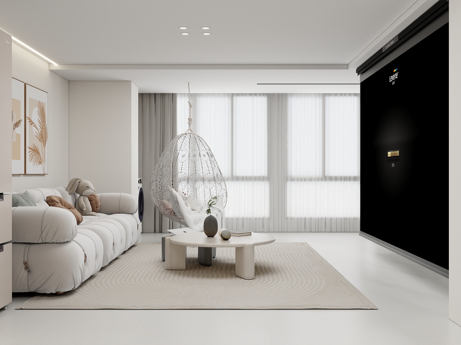 吴爽-127m²现代简约风格设计装修效果图