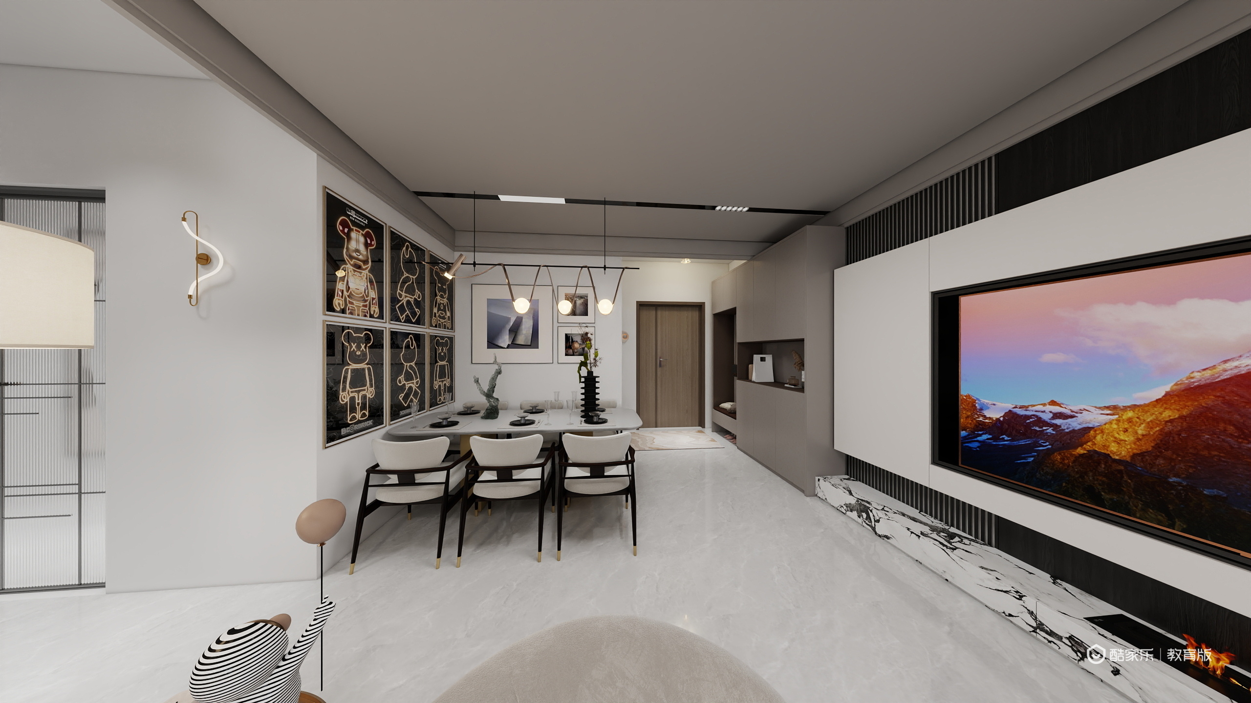 付承诺-110㎡3室装修效果图