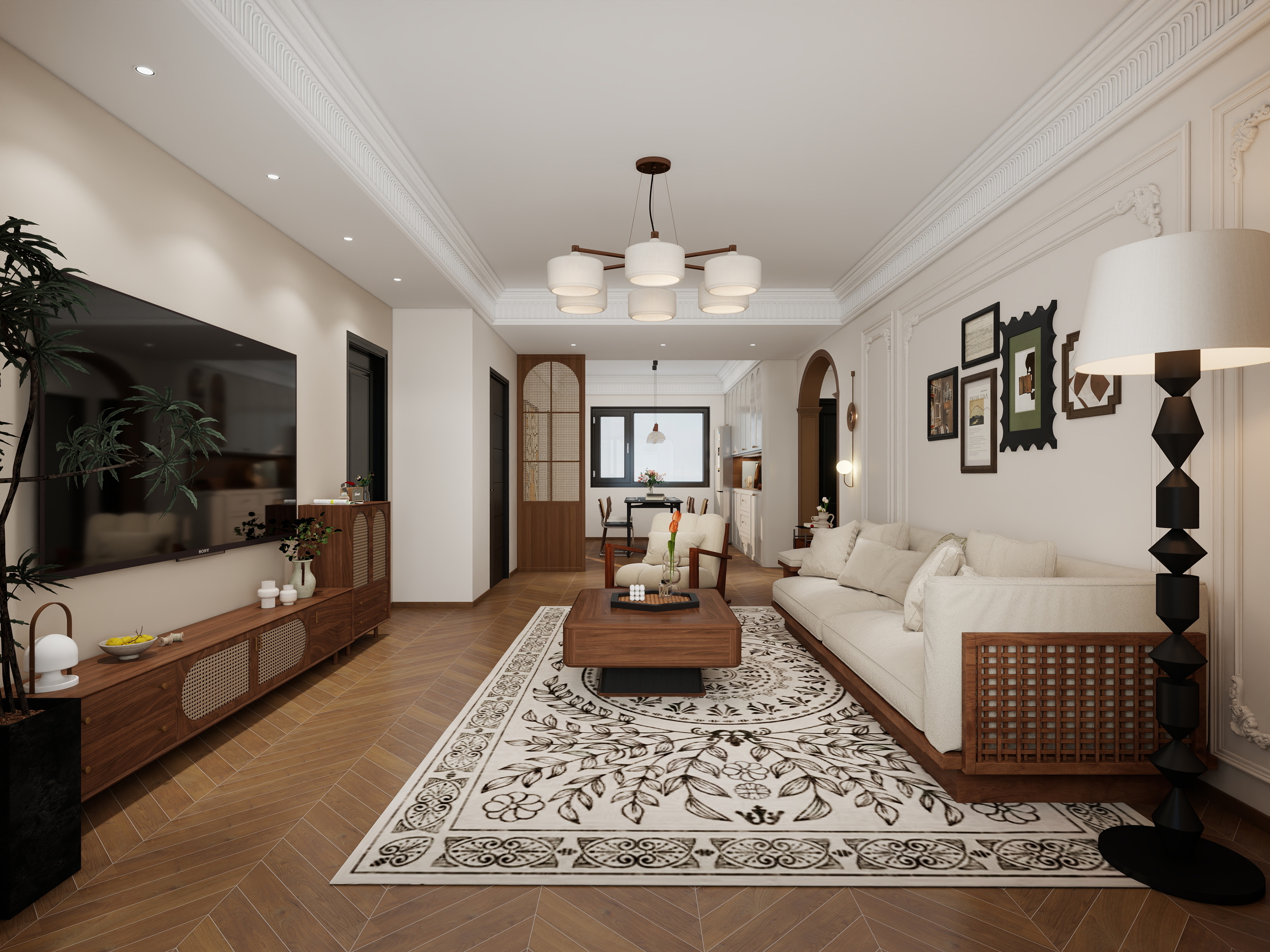 luckyuu-120㎡3室装修效果图