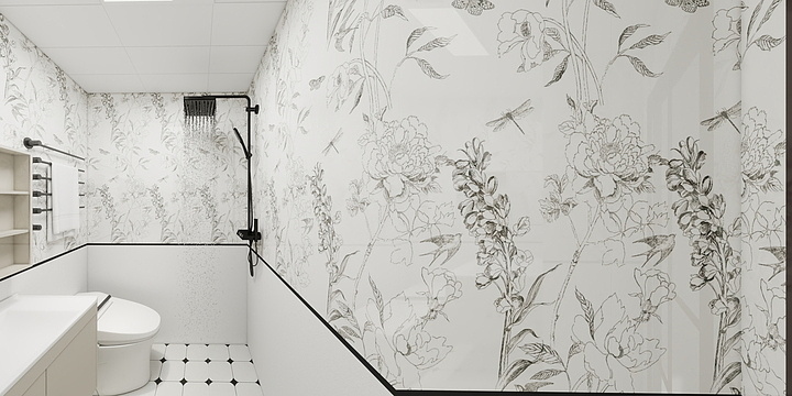 任傢-桃李4居室奶油风-装修设计方案