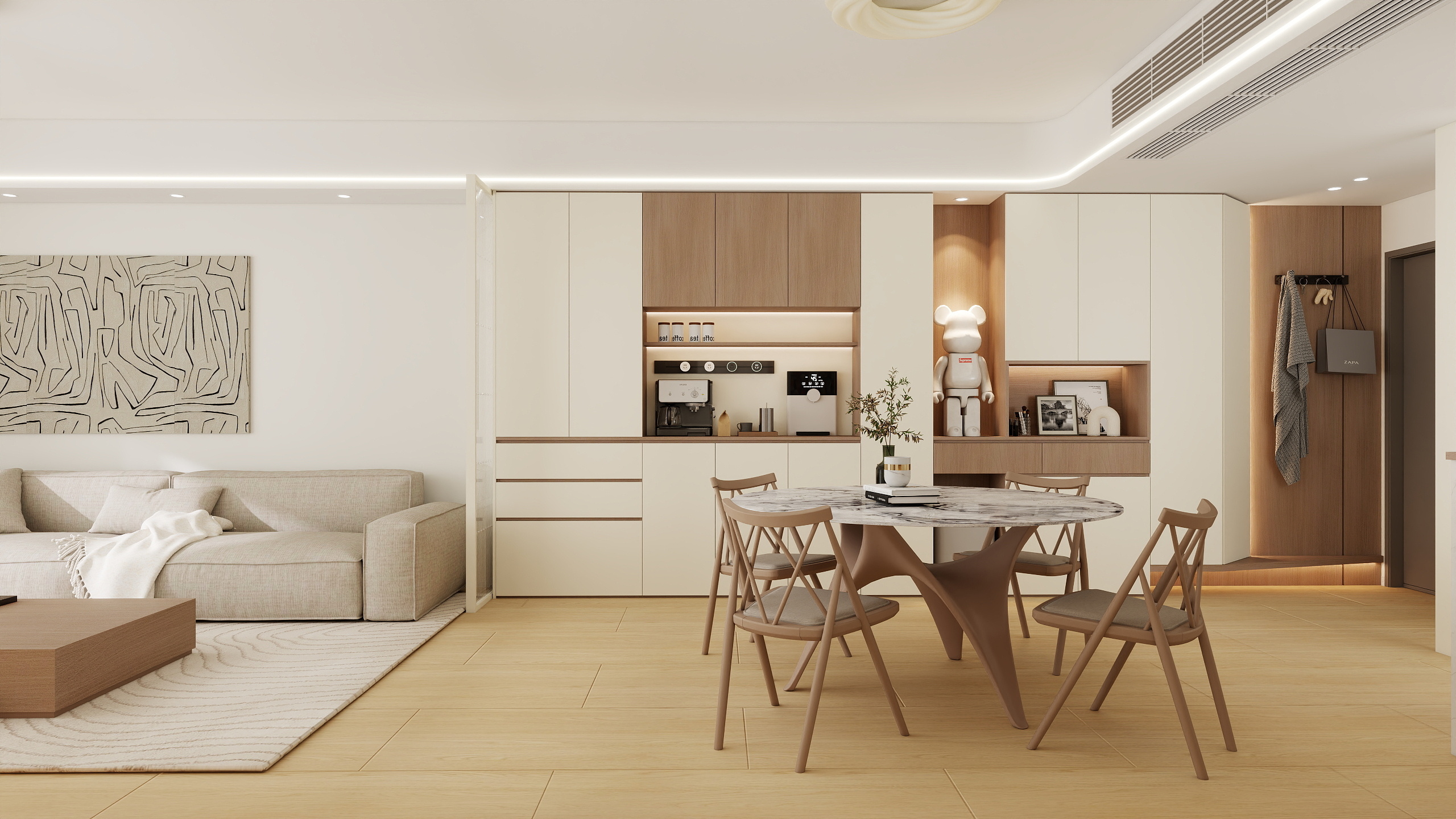 Inkey丶Tom-奶油原木风-装修设计方案