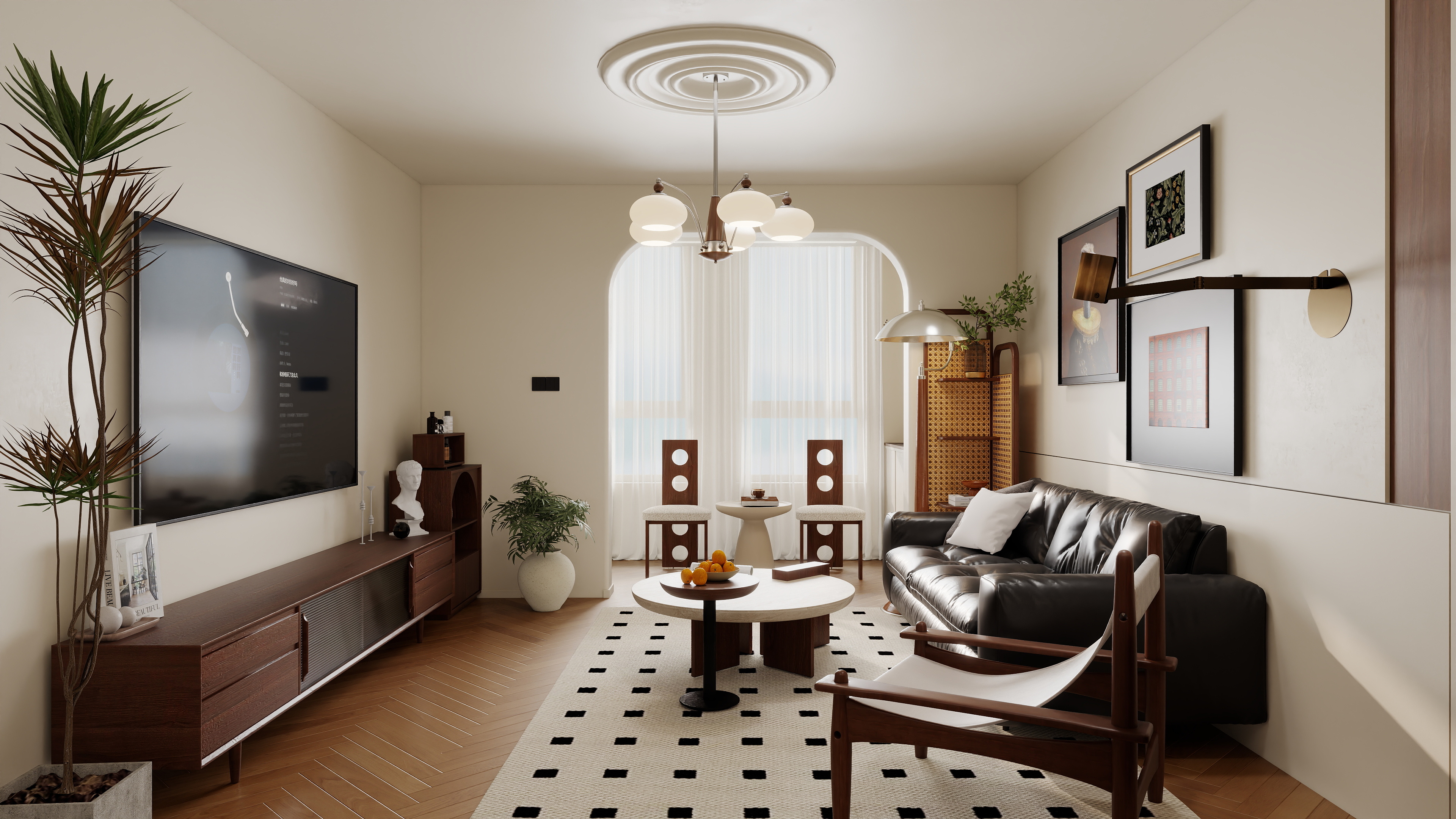 陈辉-94平方中古风雅居装修效果图