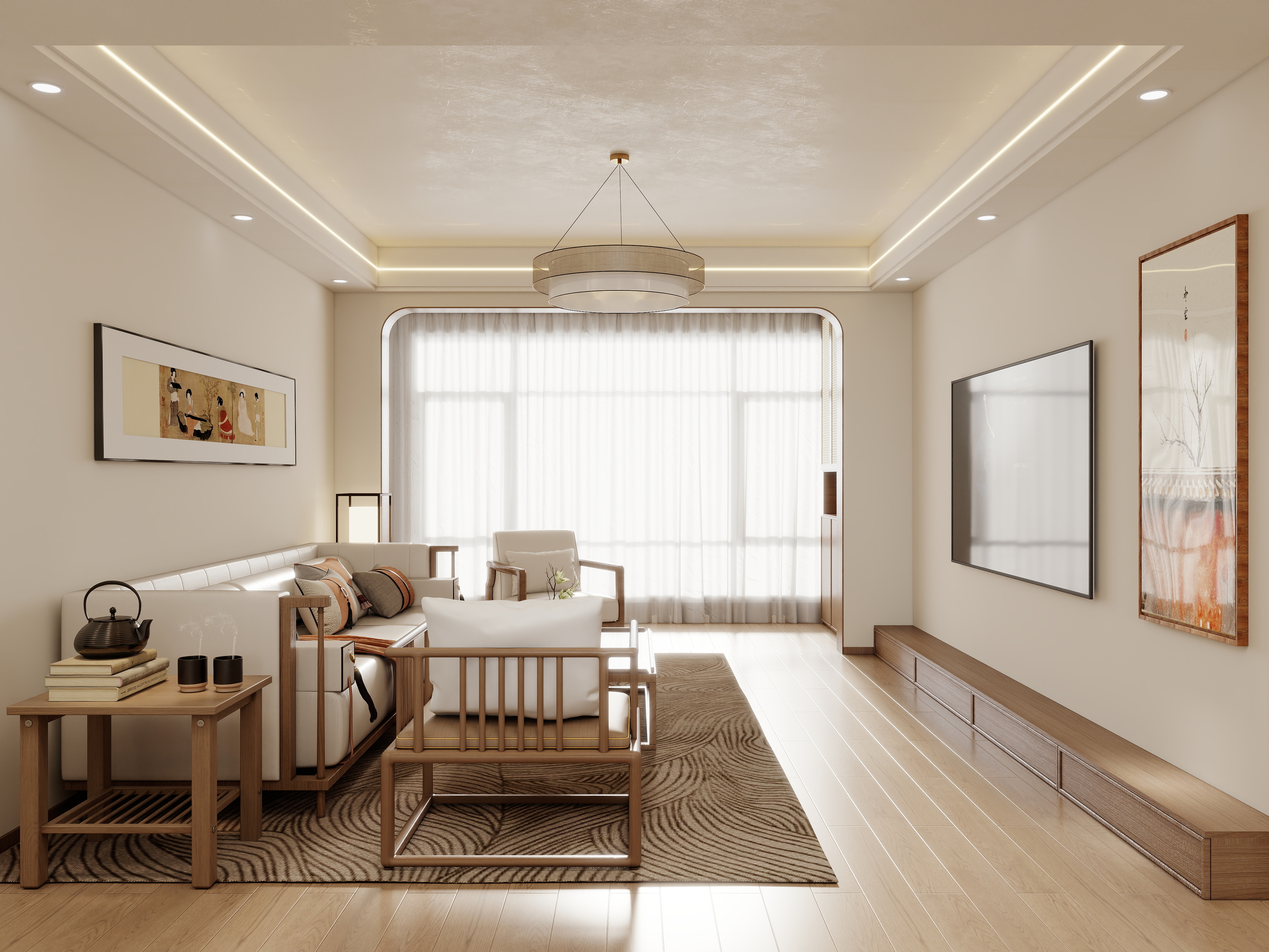壹诺设计工作室-宋式美学装修效果图