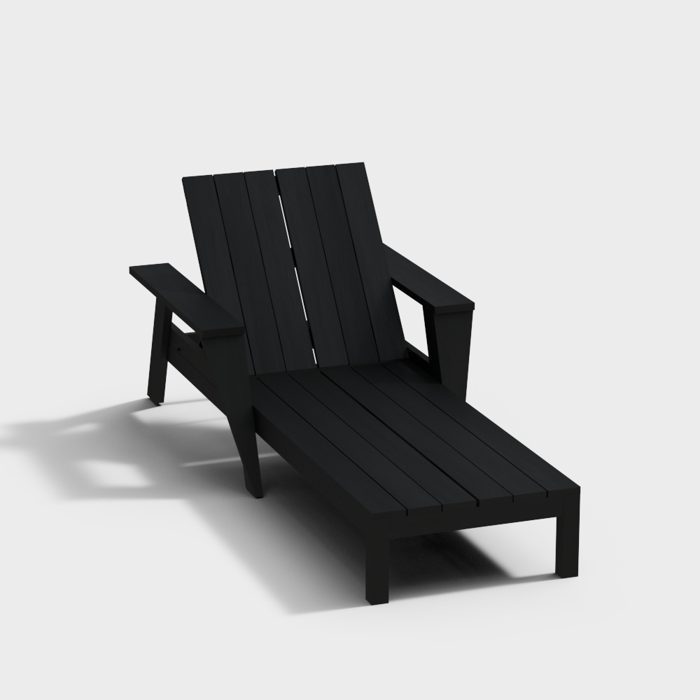 luxcline sunbed black3D模型