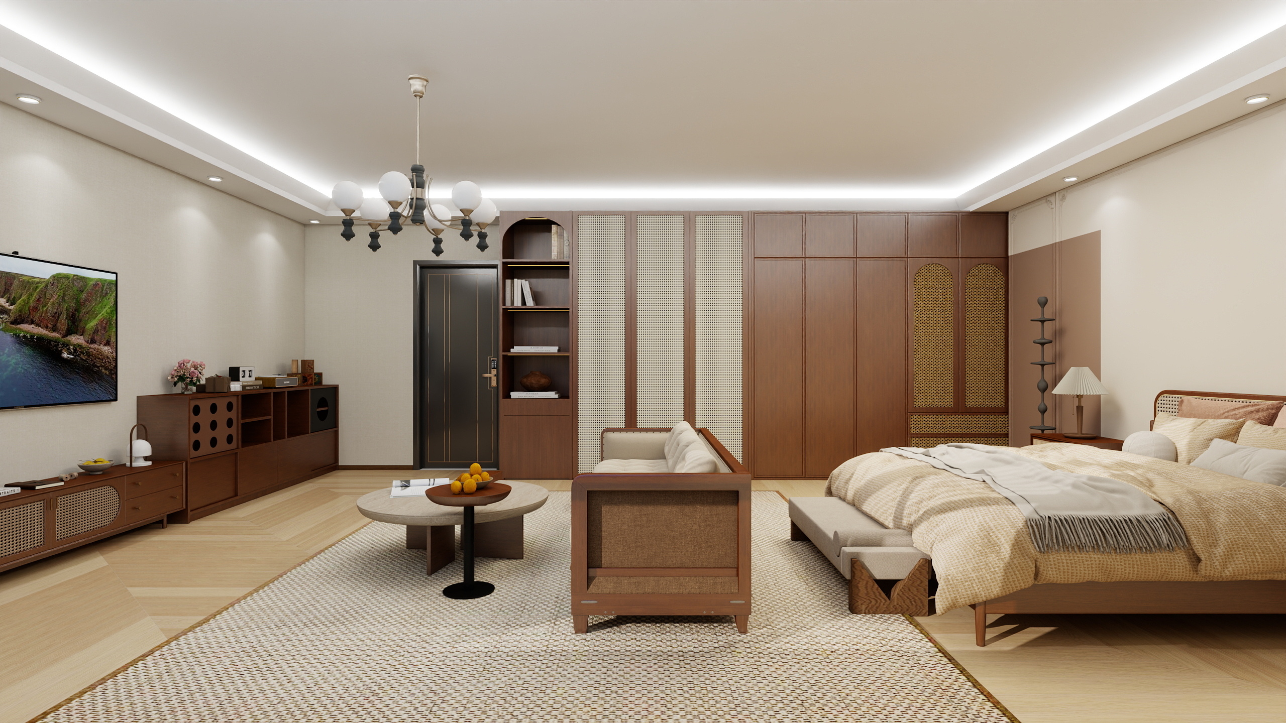 王翠丽-中古风卧室-装修设计方案