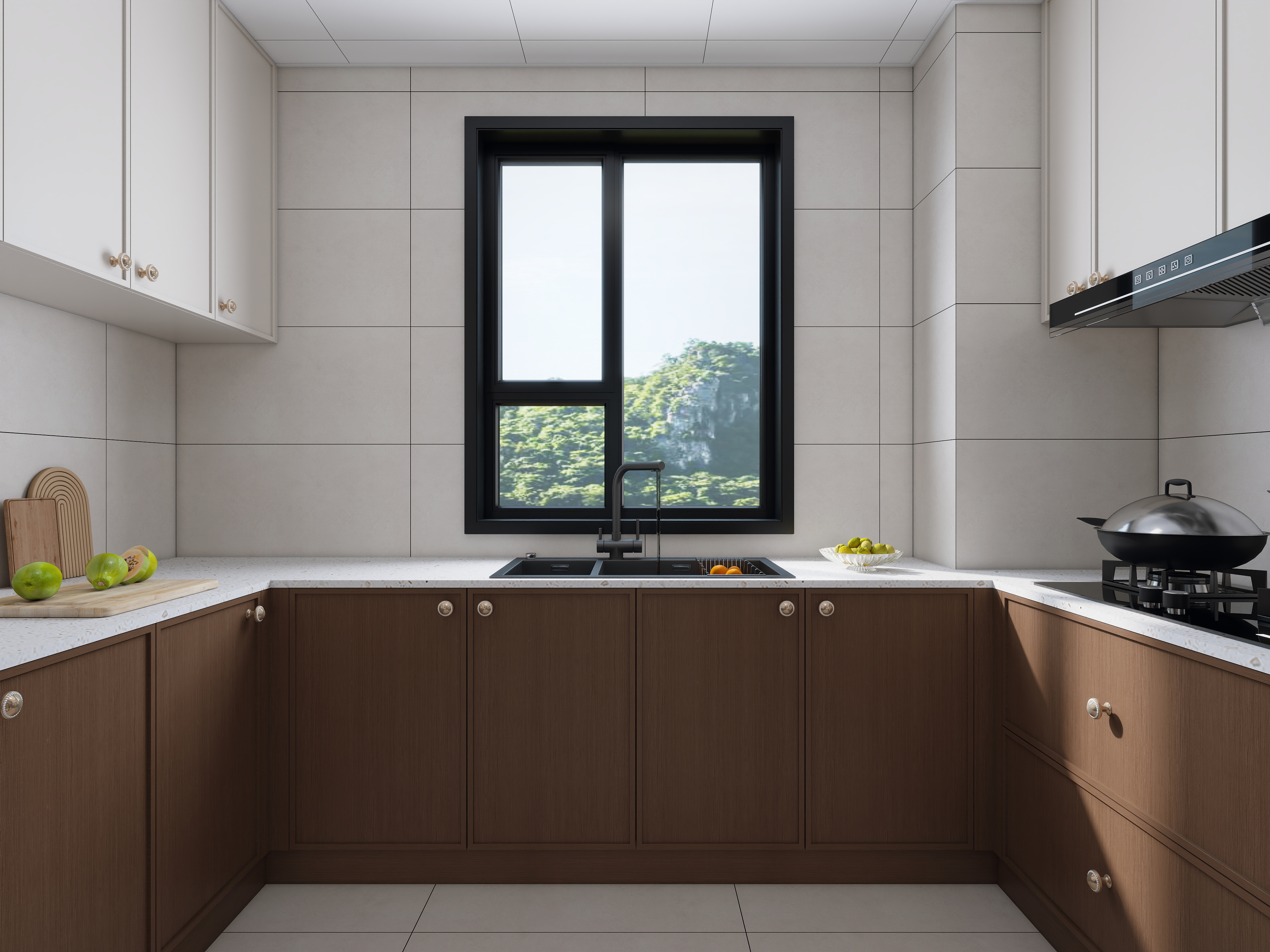 楠乔-中古风09有主灯精装修效果图