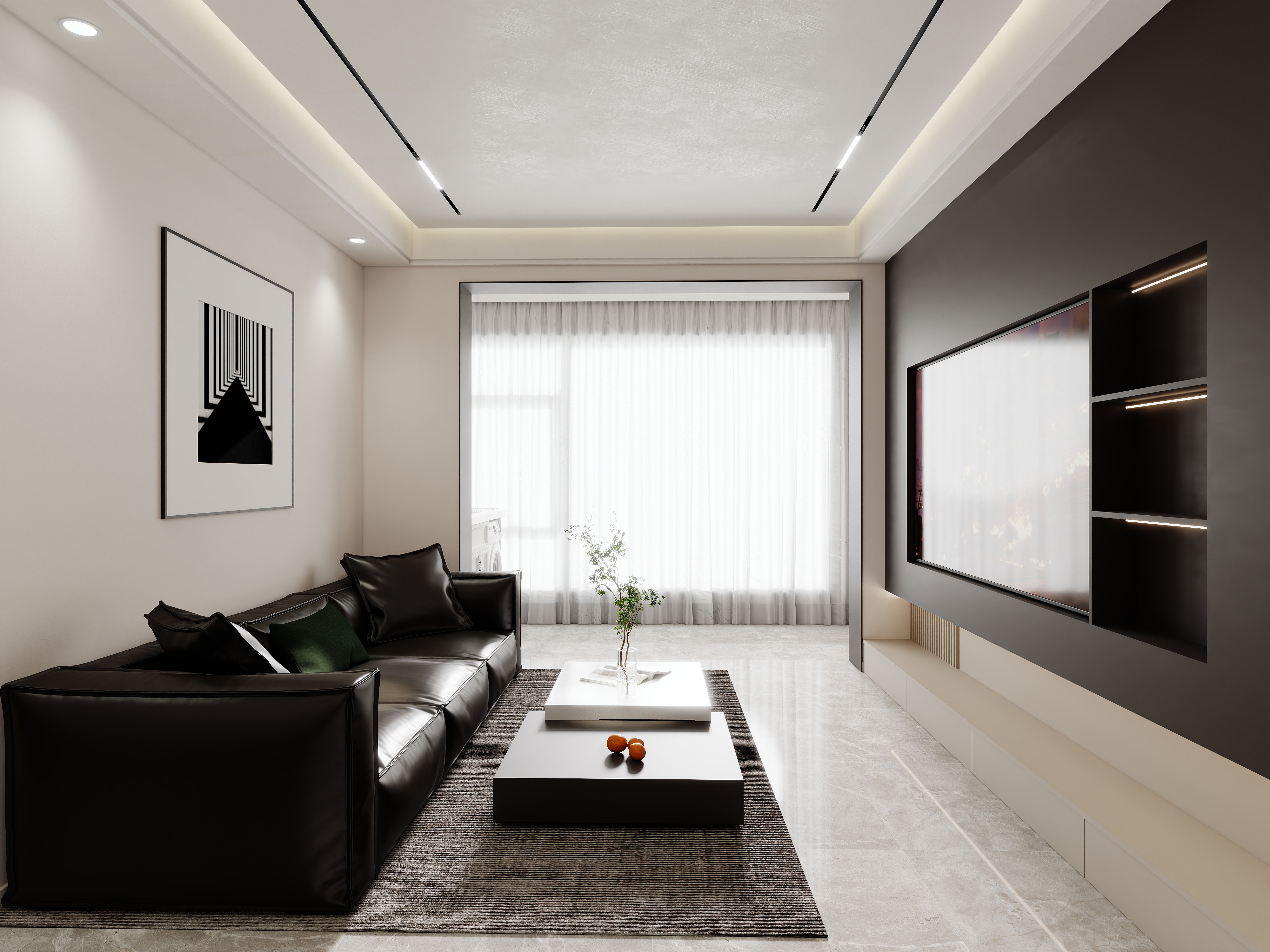 壹诺设计工作室-现代简约装修效果图