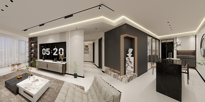 全案设计吴道虎-御锦馨河城20#802（现代轻奢2）-装修设计方案