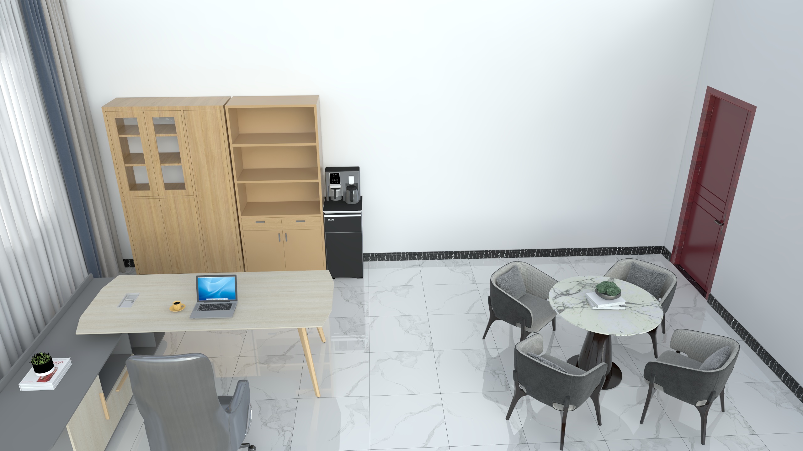 木易木匠_2023满-03-综合楼1楼单人办公室4间休闲桌椅-装修设计方案