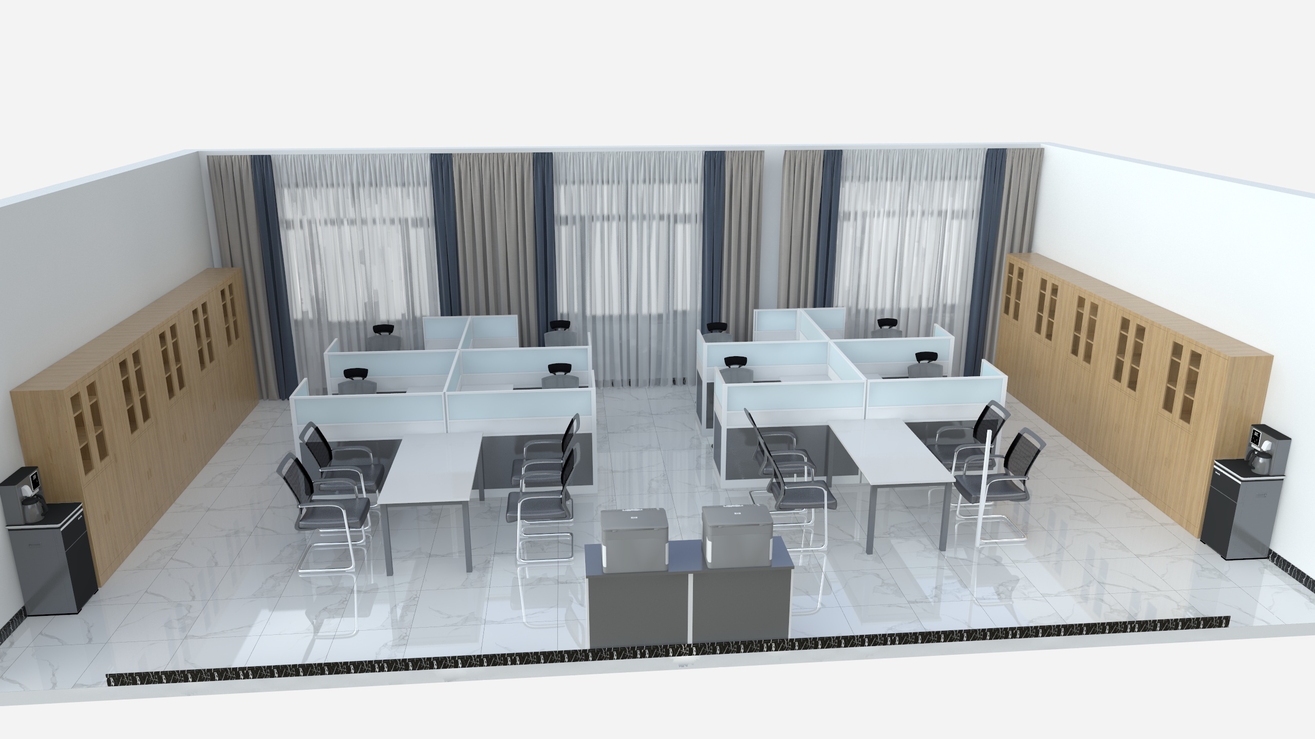 木易木匠_2023满-02-综合楼1楼8人办公室2间-装修设计方案