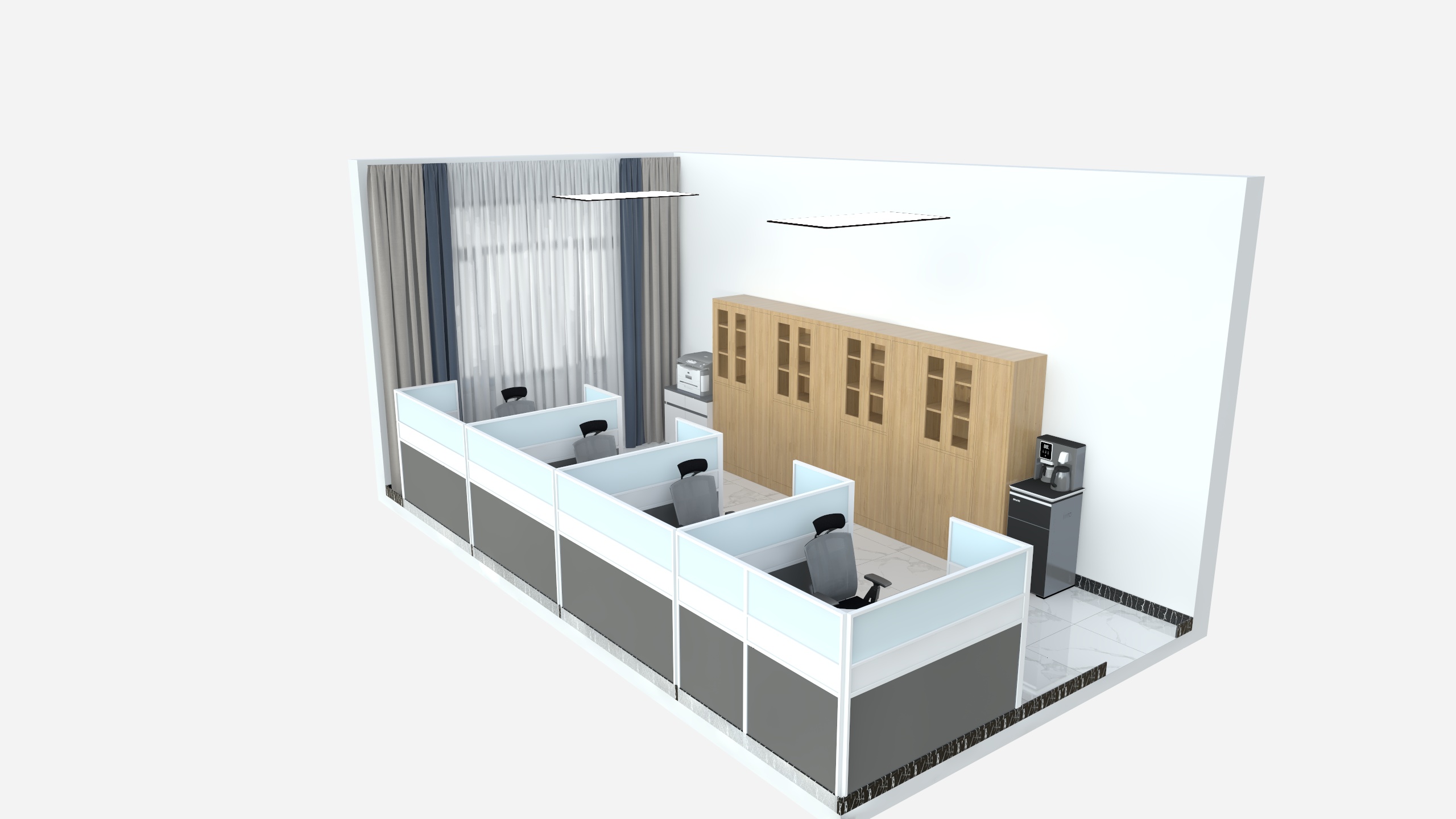 木易木匠_2023满-01-综合楼1楼4人办公室2间-装修设计方案