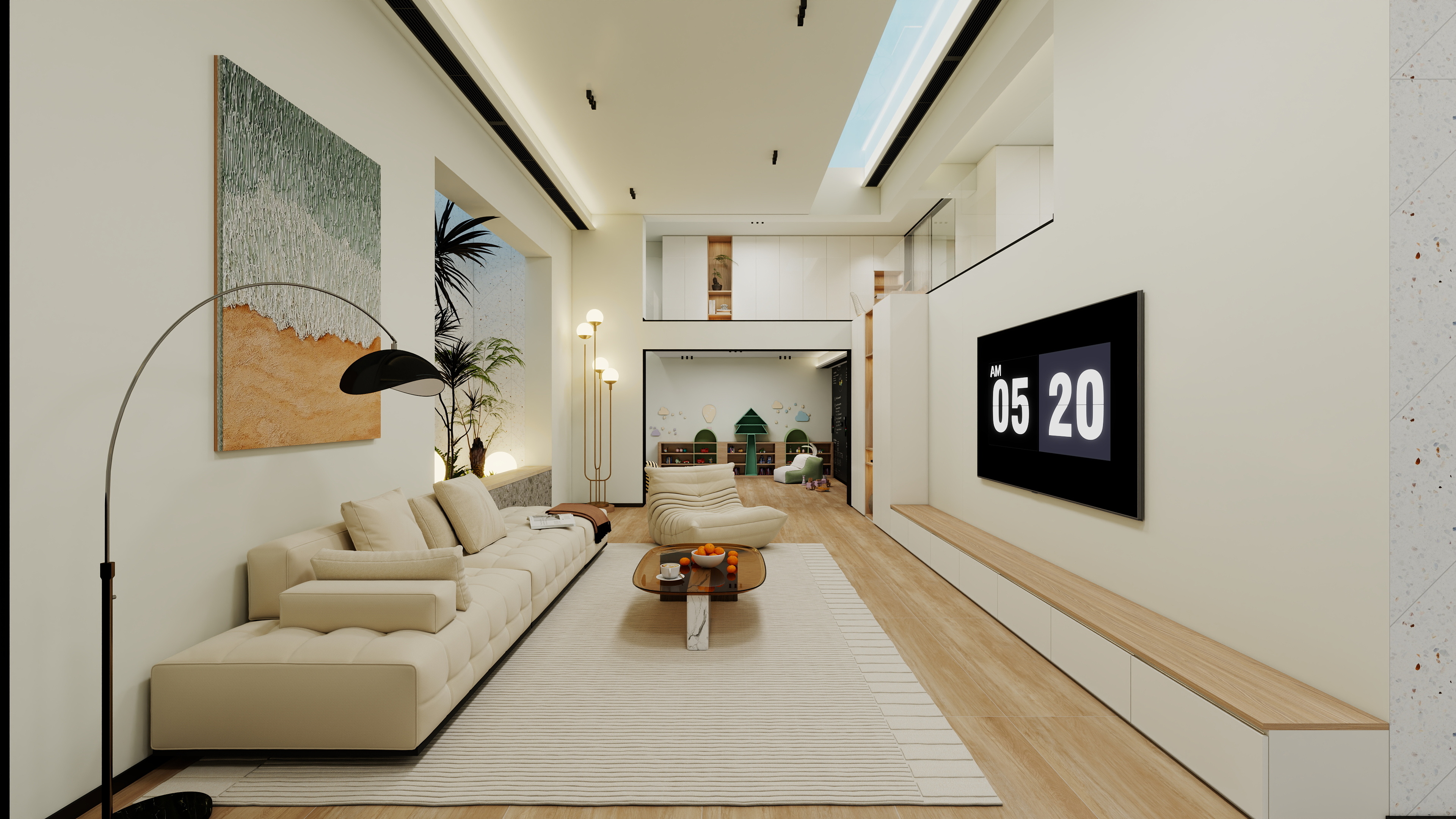 沈阳设计师麦粒-广东佛山114平方米地下室两层现代效果-装修设计方案