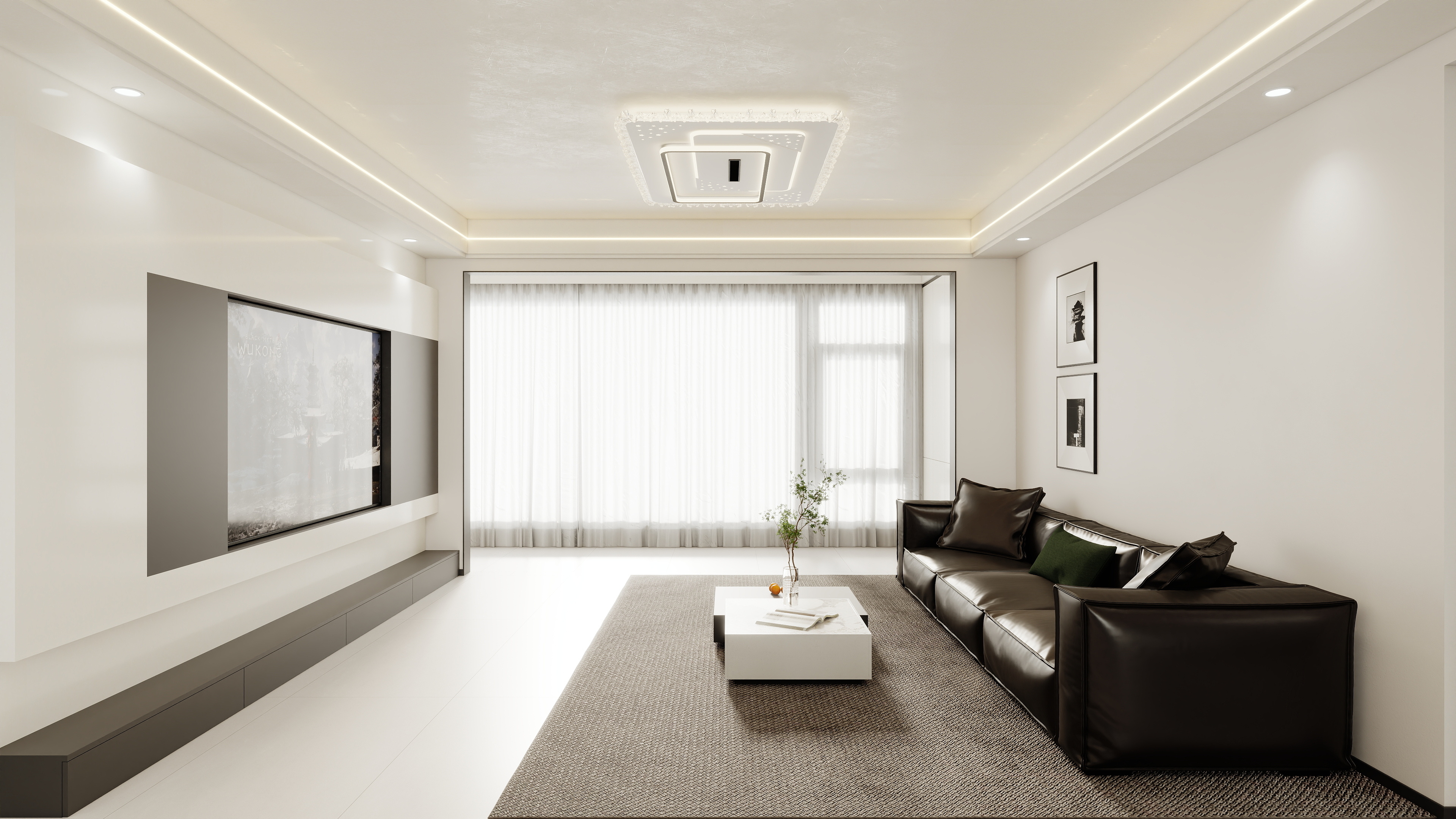 壹诺设计工作室-现代极简装修效果图