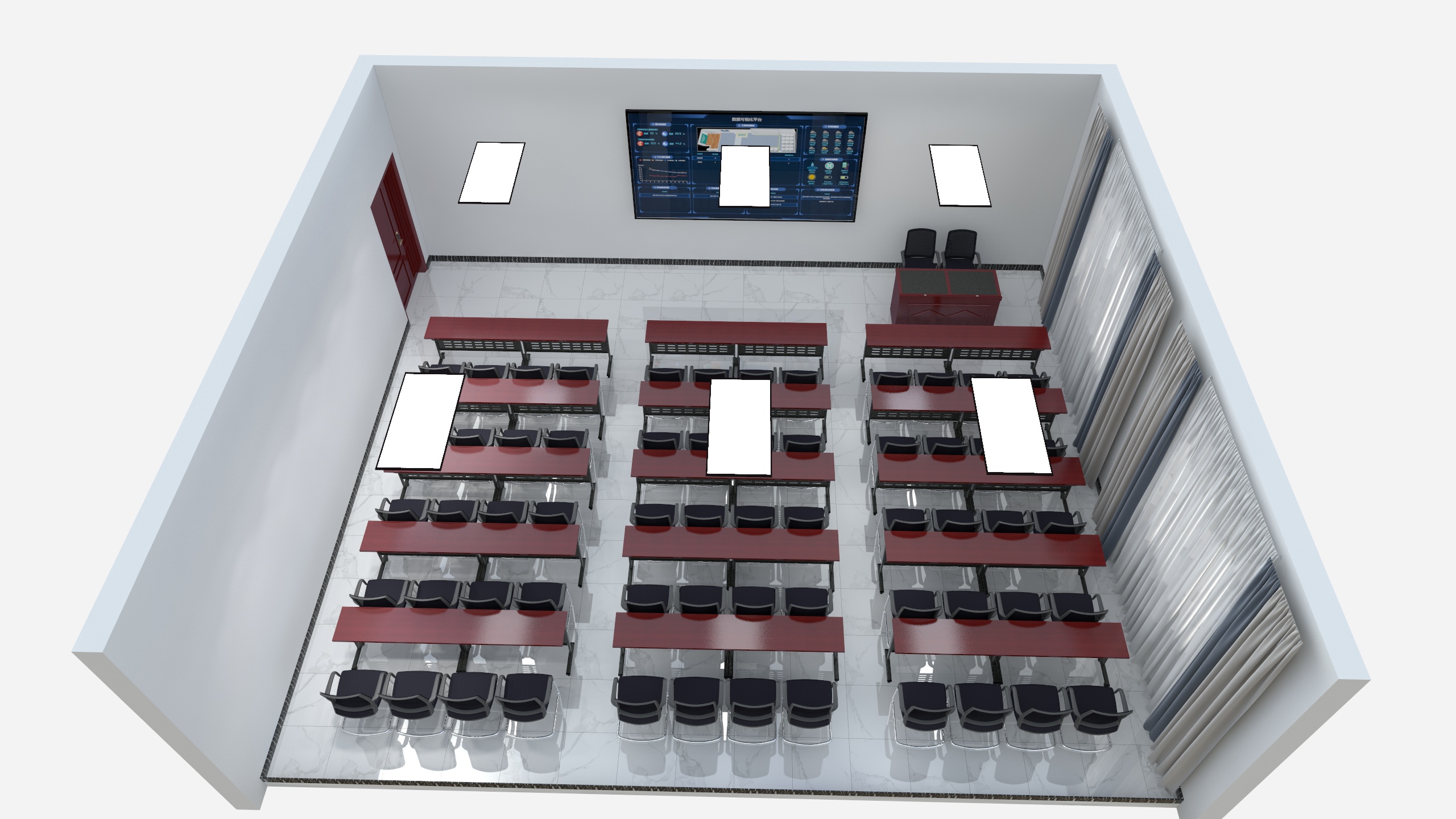 木易木匠_2023满-14-综合楼2楼60人会议室-装修设计方案