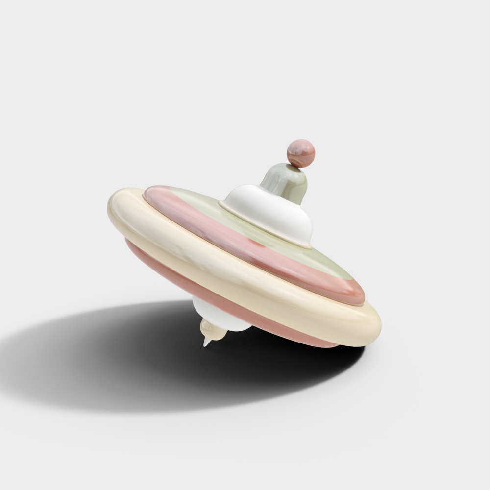 少女风陀螺玩具3D模型