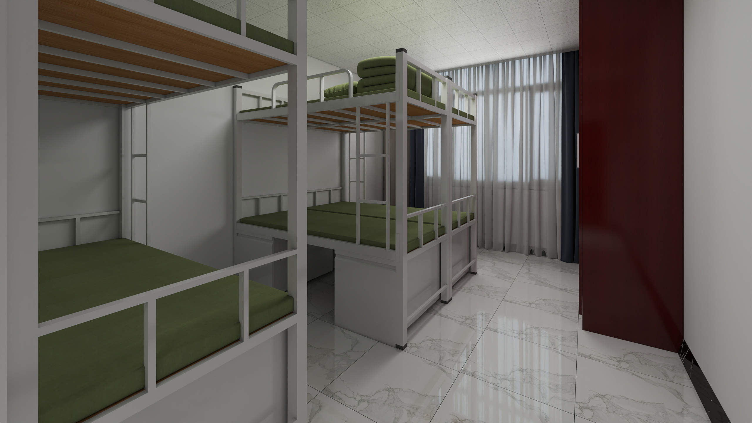 木易木匠_2023满-12-综合楼2楼3间6人间-装修设计方案