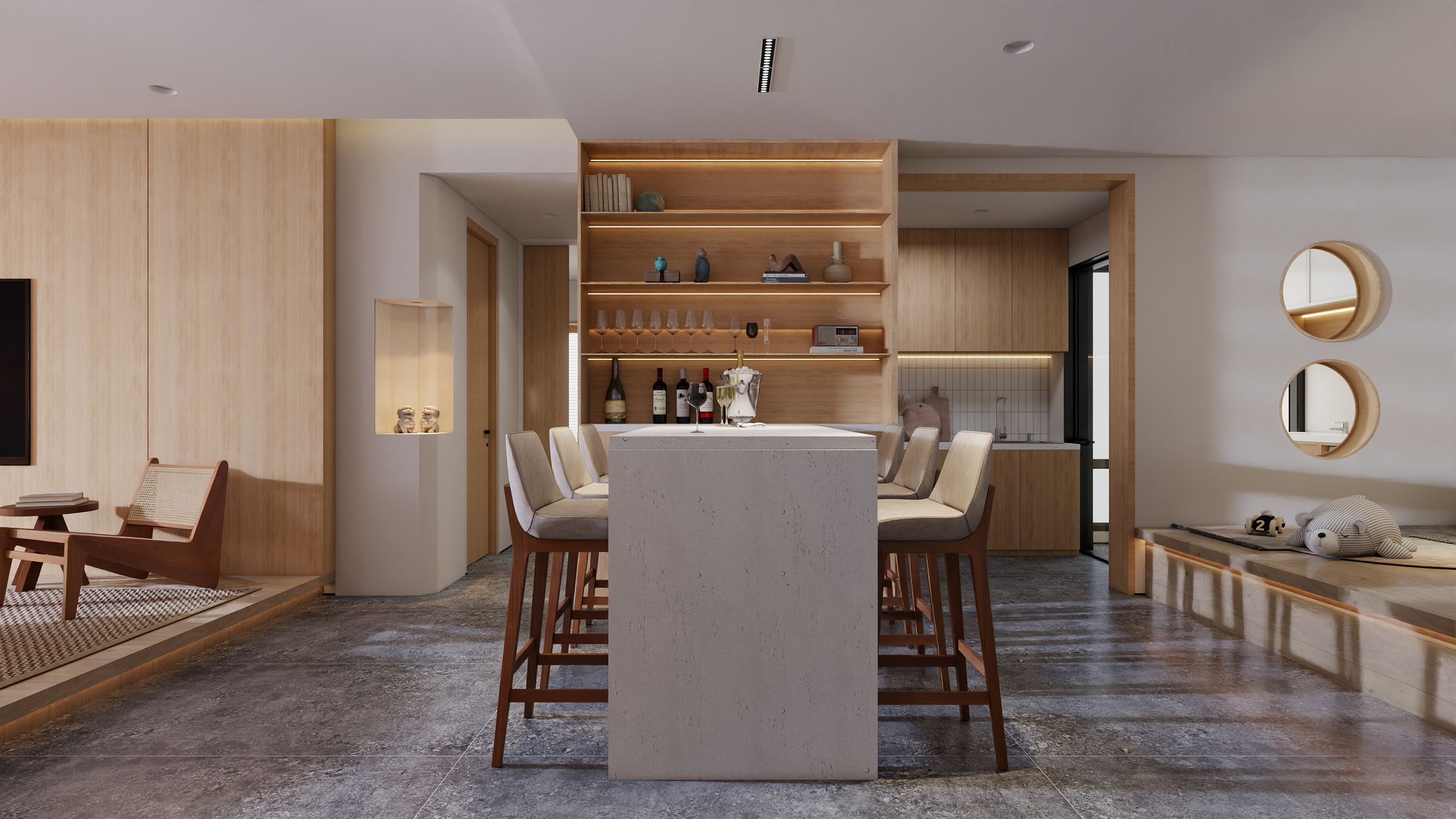 李林-田园123㎡3室装修效果图