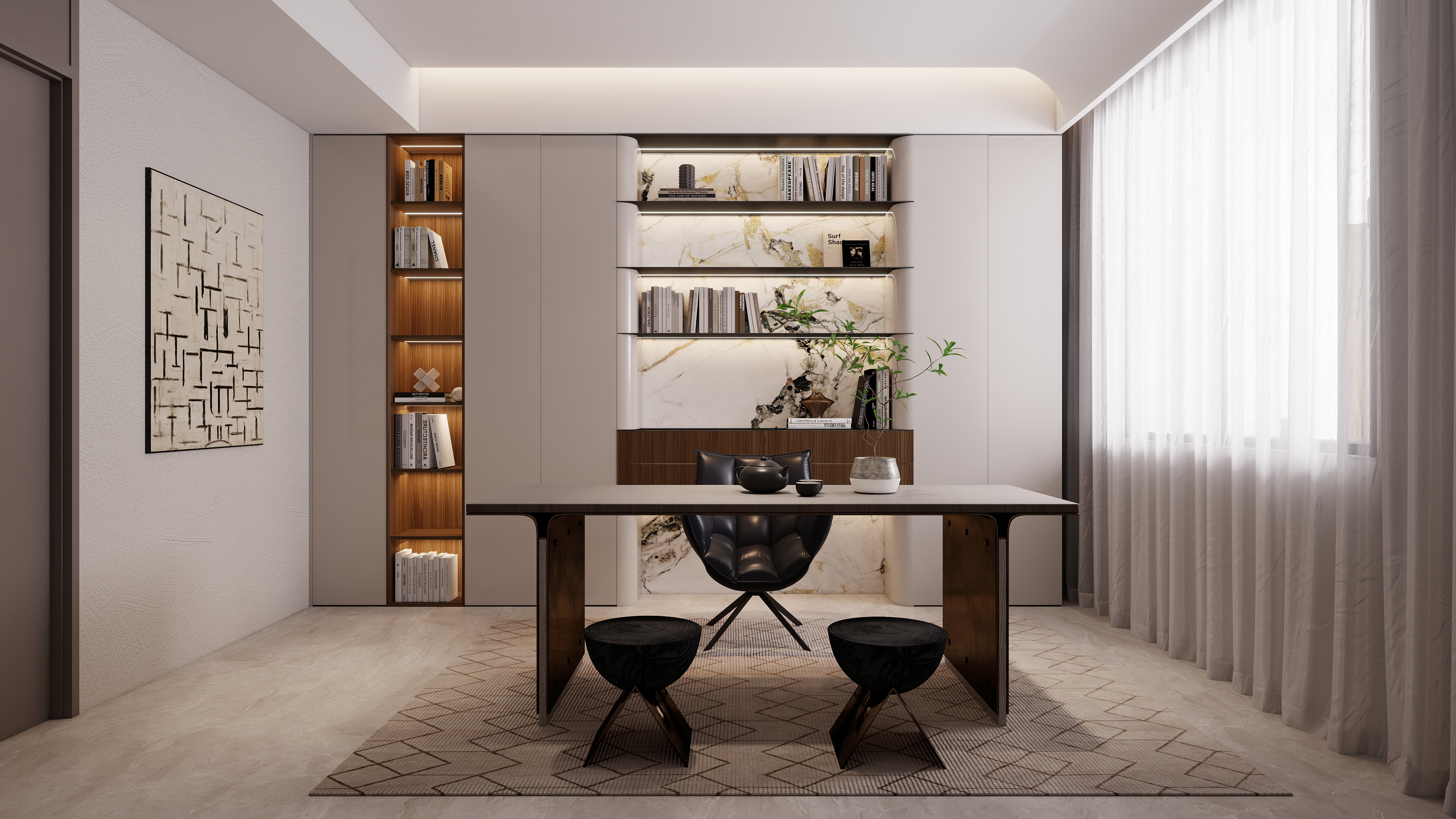 胡朝辉015818301433-云城-唐总意式轻奢装修效果图