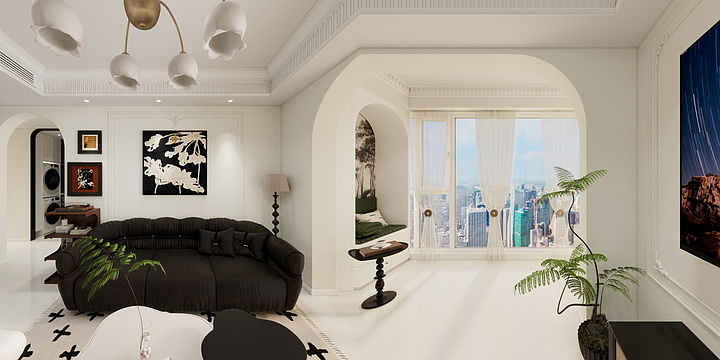 DesignerMs.Ding-西苑雅居97㎡未拆改美式风格-装修设计方案