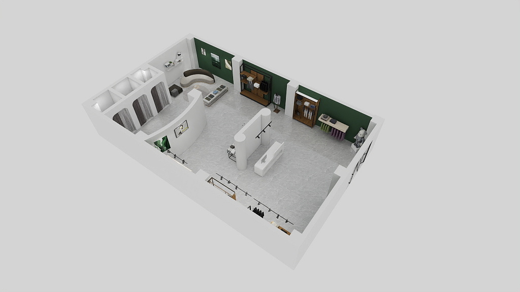 説婉咹-服装店-装修设计方案