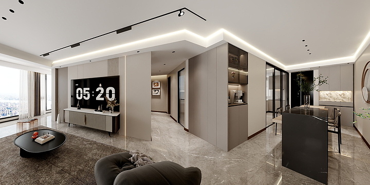 全案设计吴道虎-御锦馨河城20#802（现代轻奢）-装修设计方案