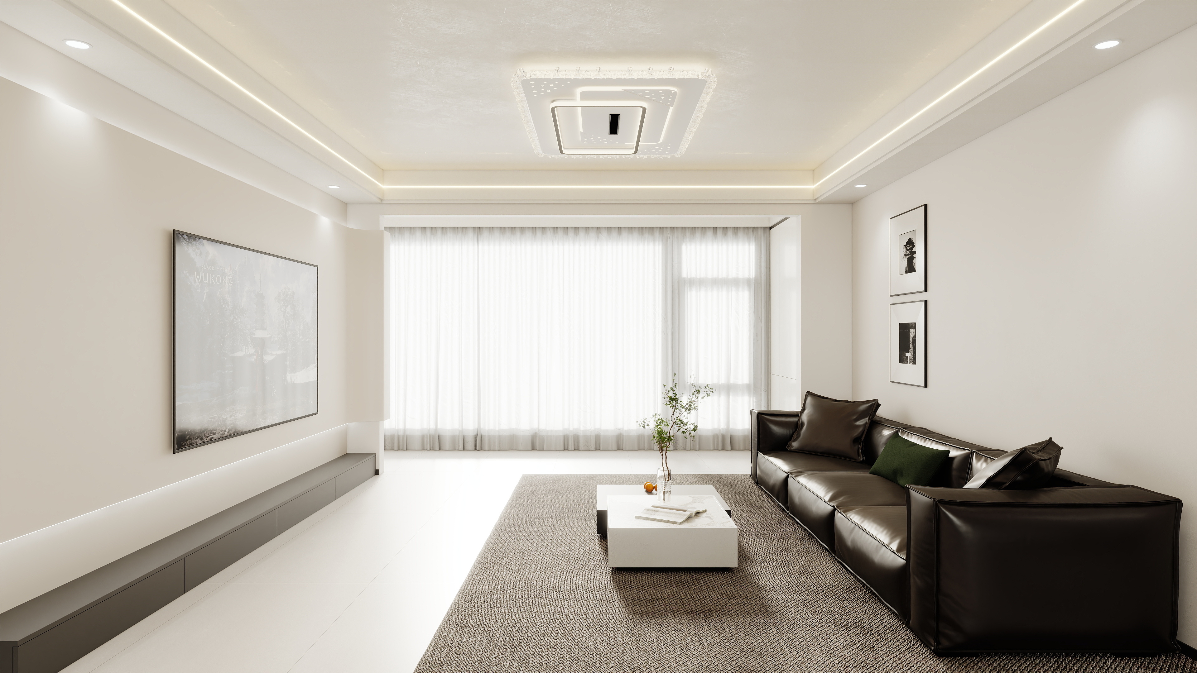 壹诺设计工作室-法式极简装修效果图